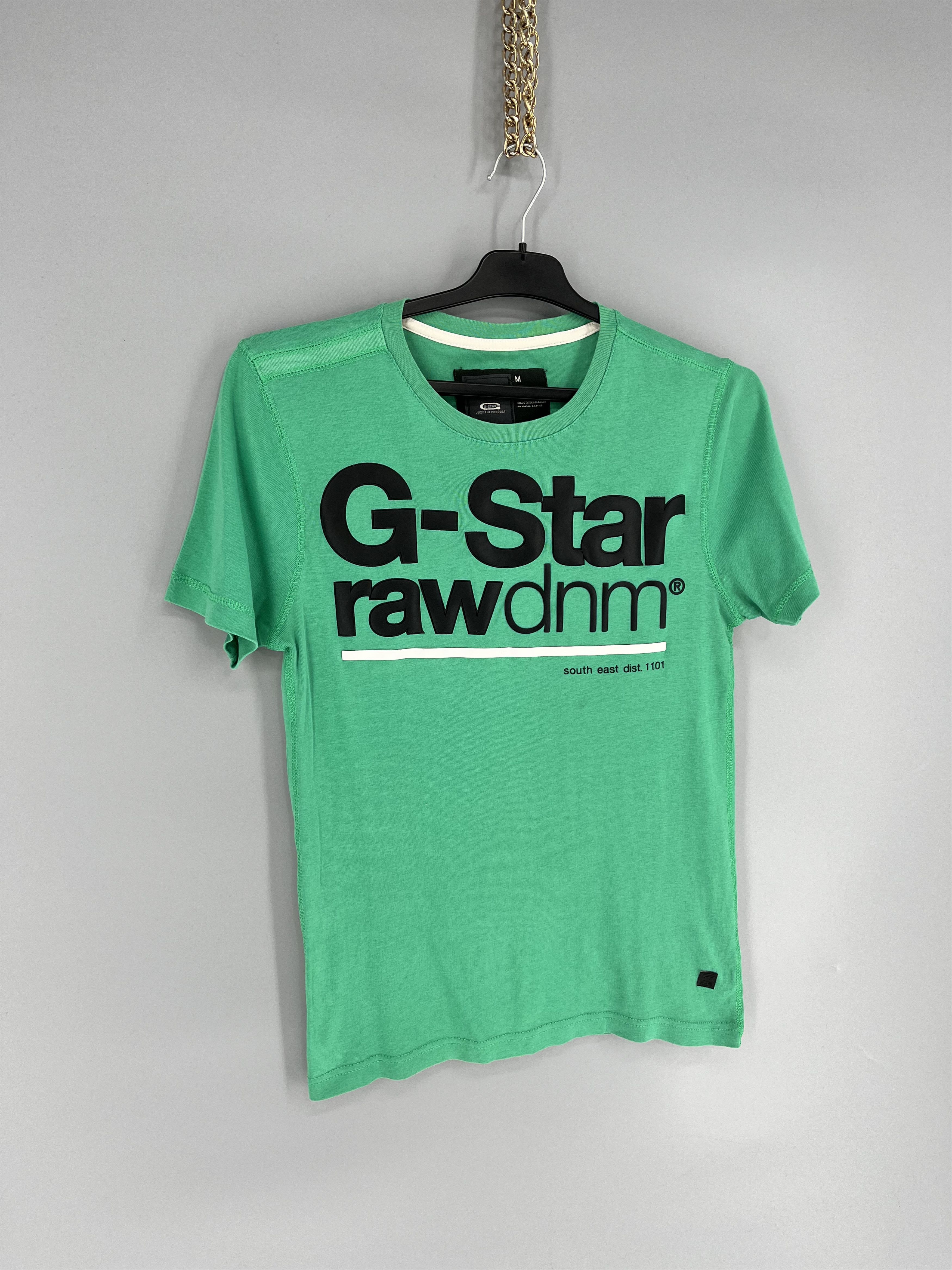 G-Star Vintage G-Star Raw T-Shirt Green Big Centre Logo Size m Size US M / EU 48-50 / 2 - 2 Thumbnail