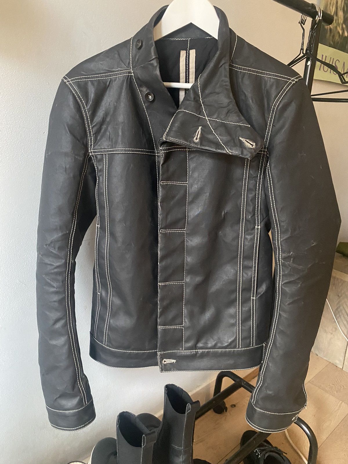 Image of Rick Owens Slave Jacket in Black, Men's (Size Small)