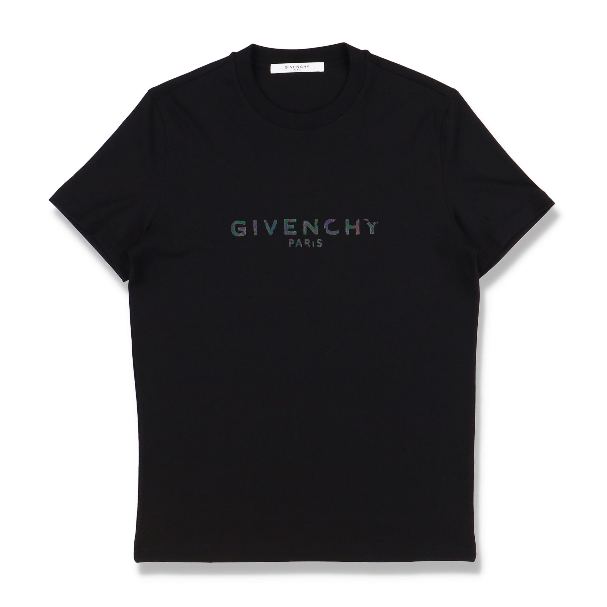 Givenchy Black Iridescent Blurred Logo T-Shirt Size US S / EU 44-46 / 1 - 1 Thumbnail