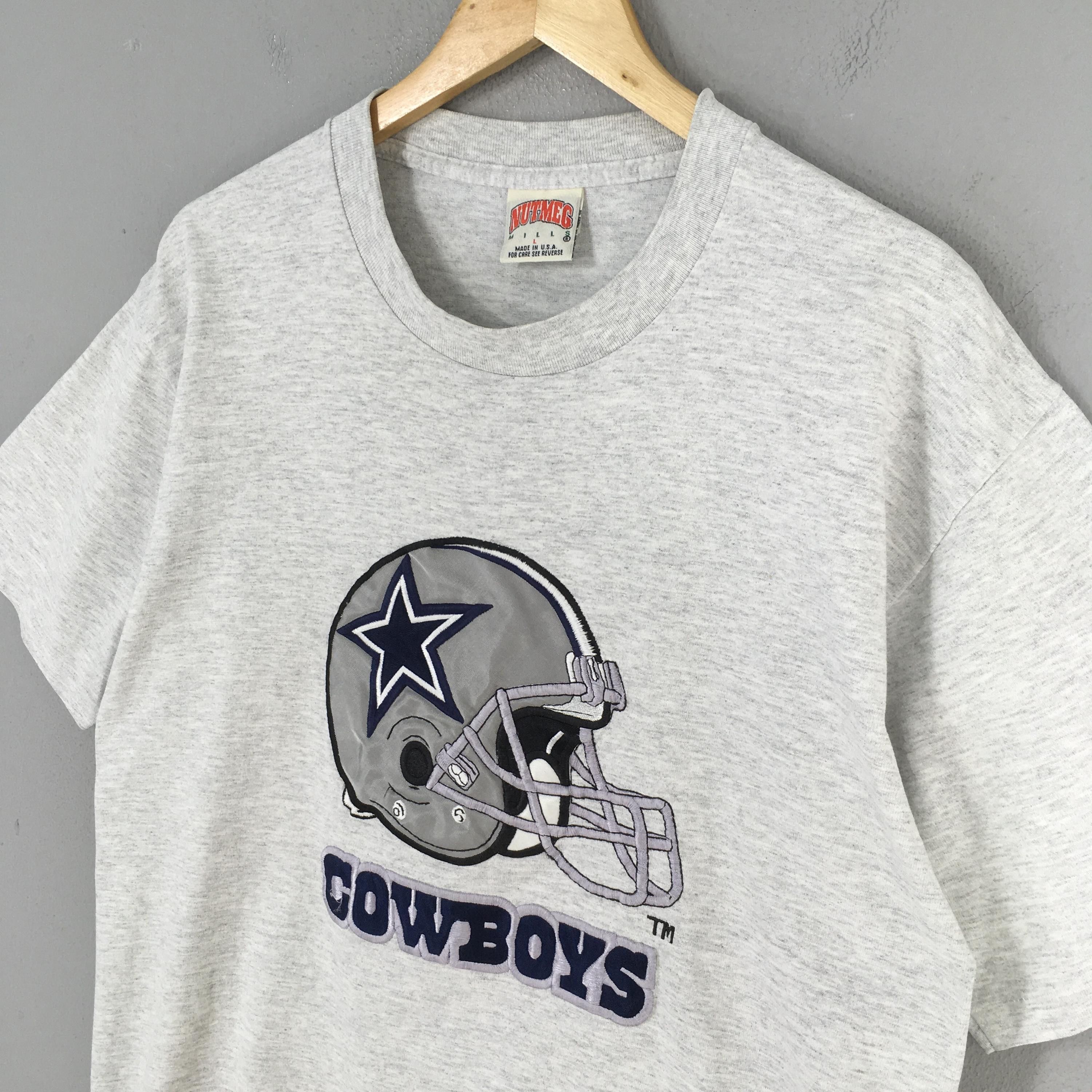 NFL × Vintage Vintage 90s Dallas Cowboys NFL Gray T shirt Large Size US L / EU 52-54 / 3 - 3 Thumbnail