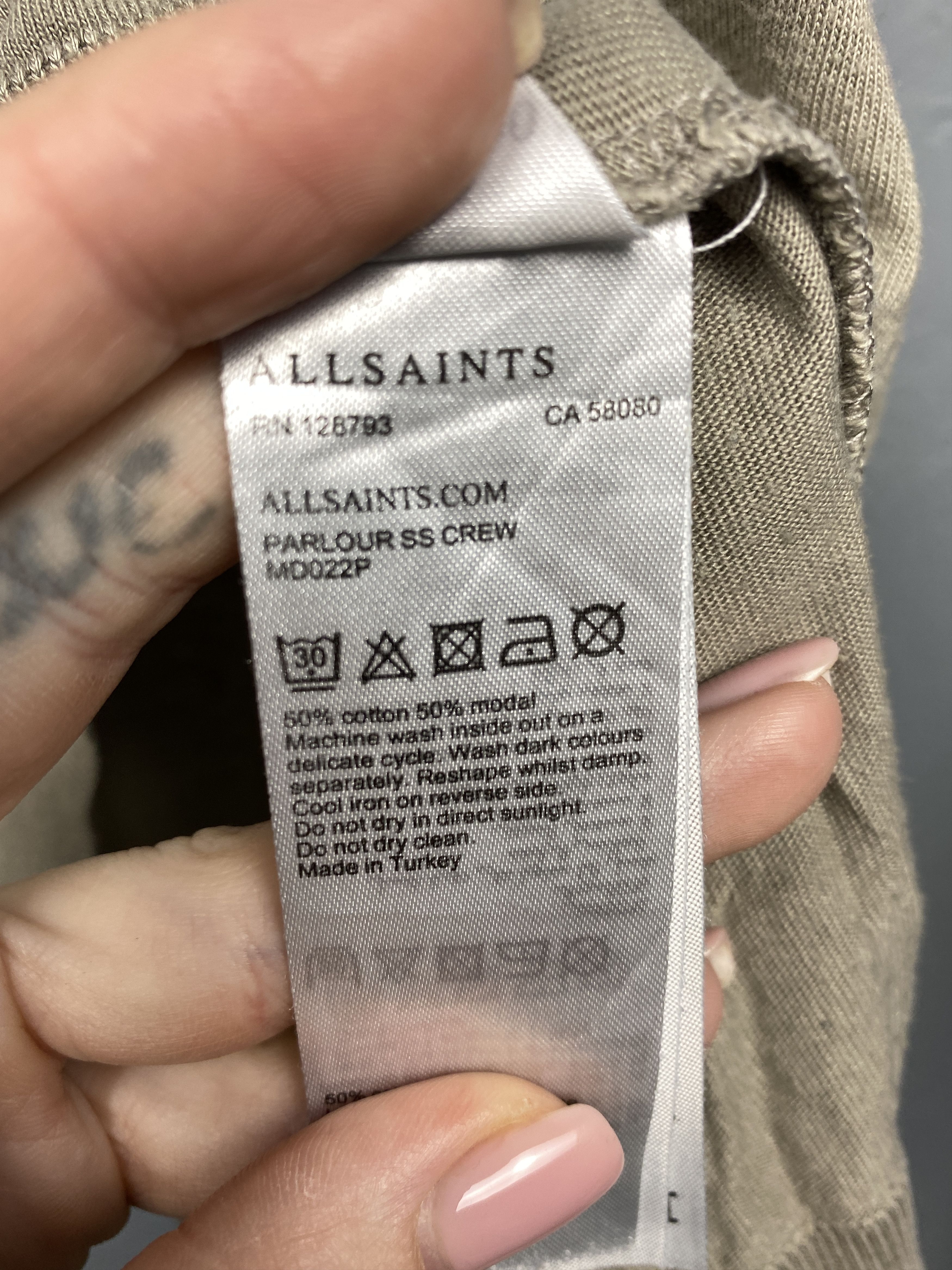 Allsaints Allsaints Parlour Crew Neck Mens T-Shirt Tee Size US M / EU 48-50 / 2 - 5 Thumbnail