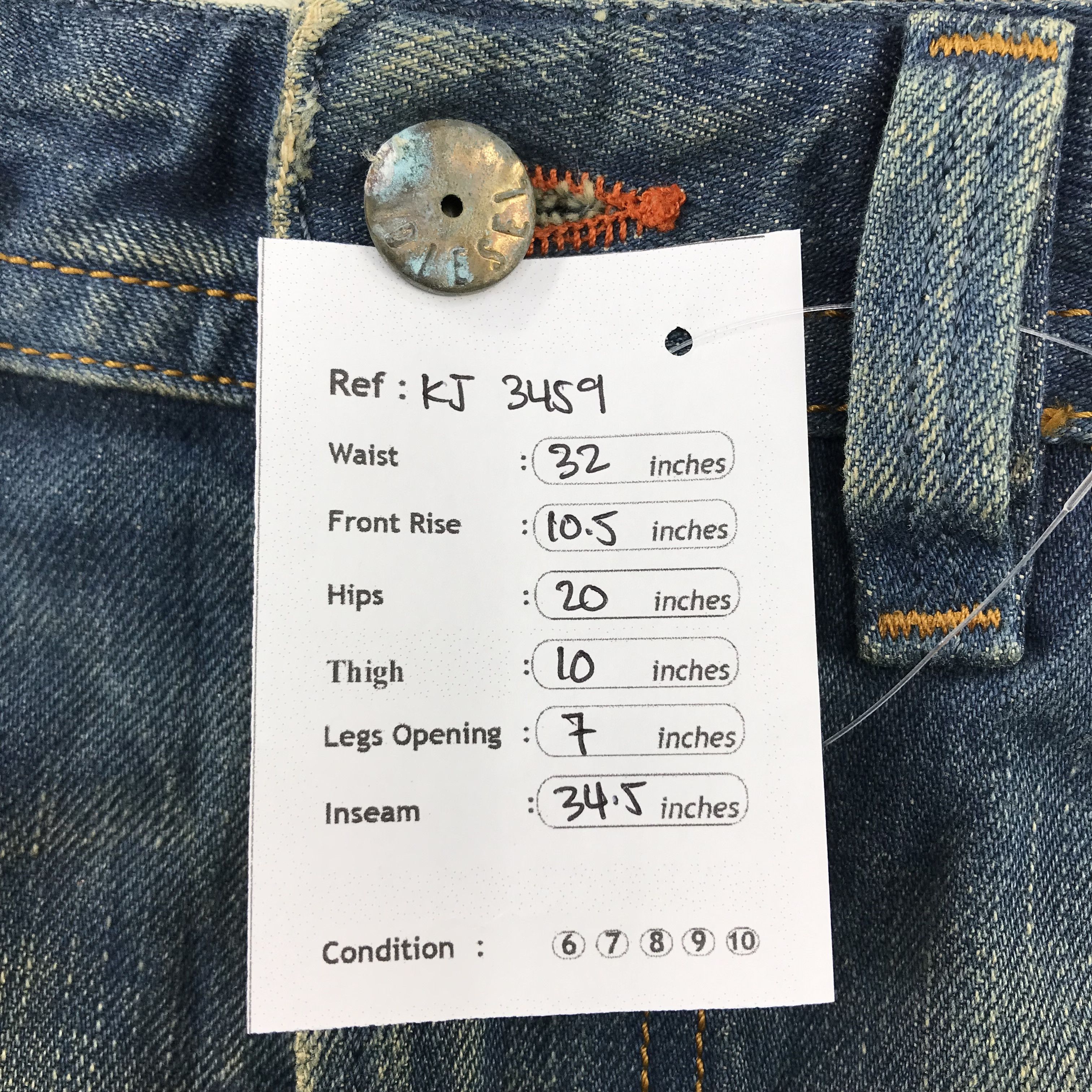 Diesel Diesel Thavar Slim Skinny Jeans Blue Distress Denim KJ3459 Size US 28 / EU 44 - 20 Thumbnail