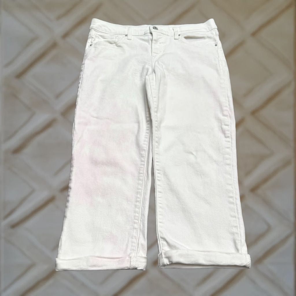 Levi's Levi's 501 Jeans Cropped Mid White Womens W29 XS? Size 29" - 1 Thumbnail
