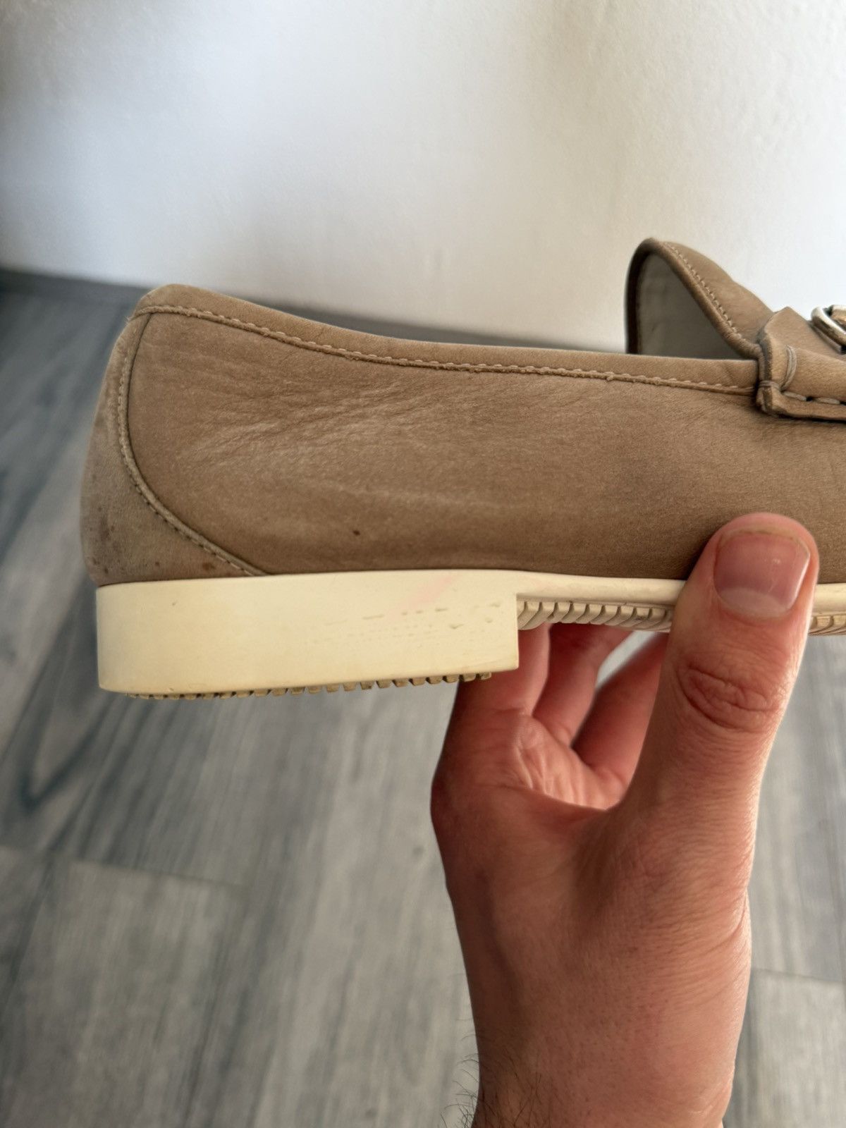 Gucci Gucci Horsebit Loafers in Beige Leather – Size 9.5 Size US 9.5 / EU 42-43 - 18 Thumbnail