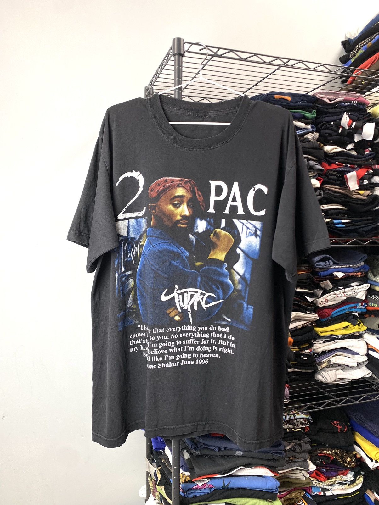 Rap Tees Rare! Vintage 2 Pac Tu Pac Rap T Shirt 50 Cent Dr Dre Wutang Size US XL / EU 56 / 4 - 1 Thumbnail