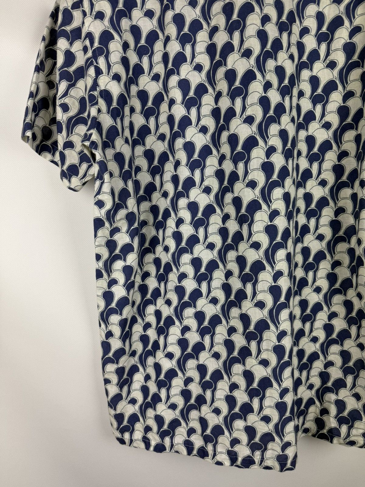 Far Afield Afield Men’s Short Sleeve Linen Patterned Button Up Shirt Size US M / EU 48-50 / 2 - 20 Thumbnail