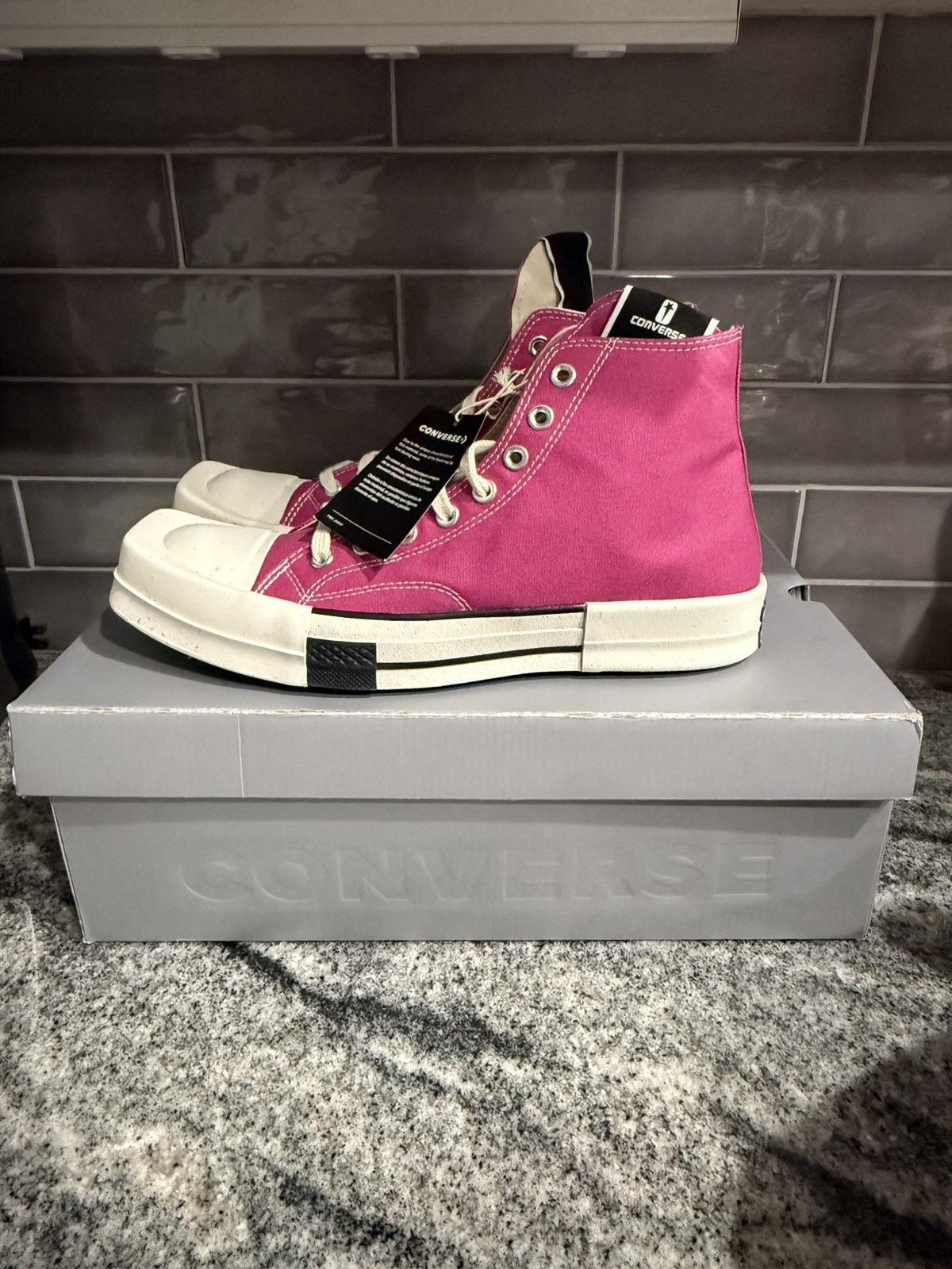 Converse × Rick Owens × Rick Owens Drkshdw rick owens x converse x DRKSHDW TURBODRK Size US 10.5 / EU 43-44 - 3 Thumbnail