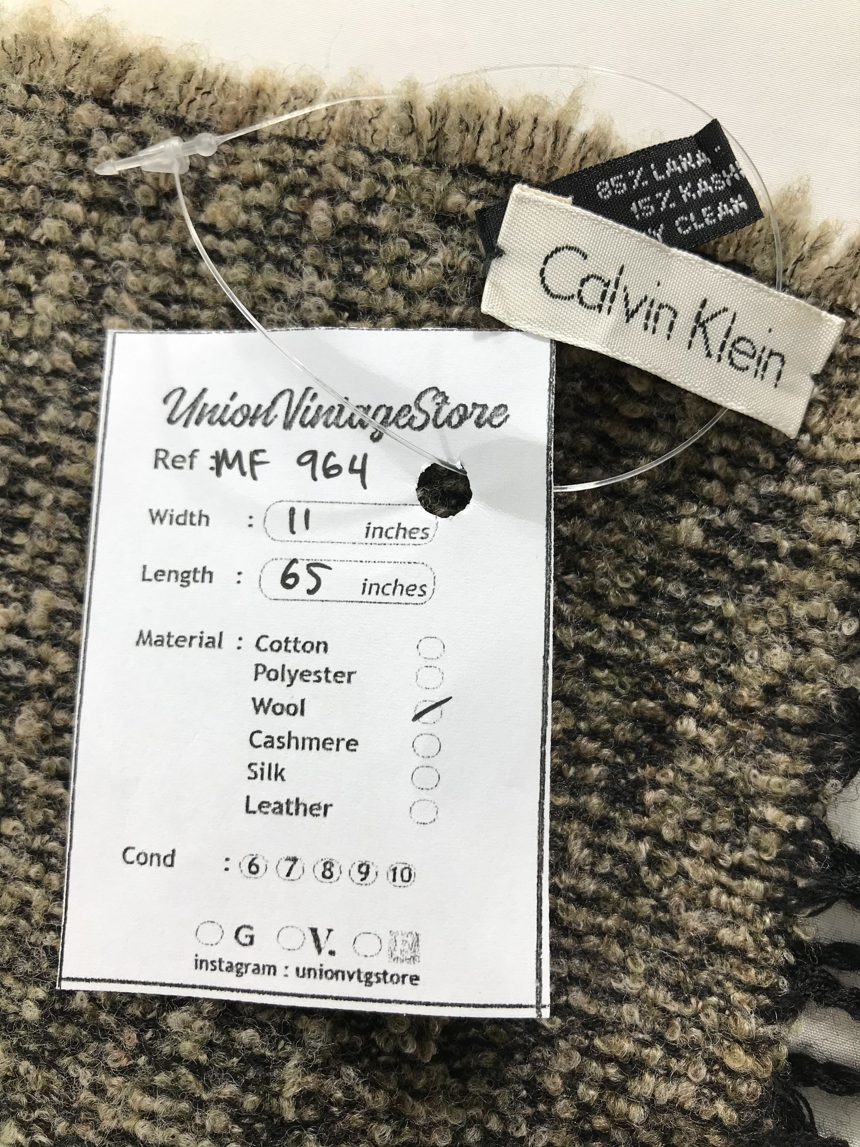 Calvin Klein Vintage Calvin Klein Scarf/Muffler/Neckwear MF964 Size ONE SIZE - 4 Thumbnail