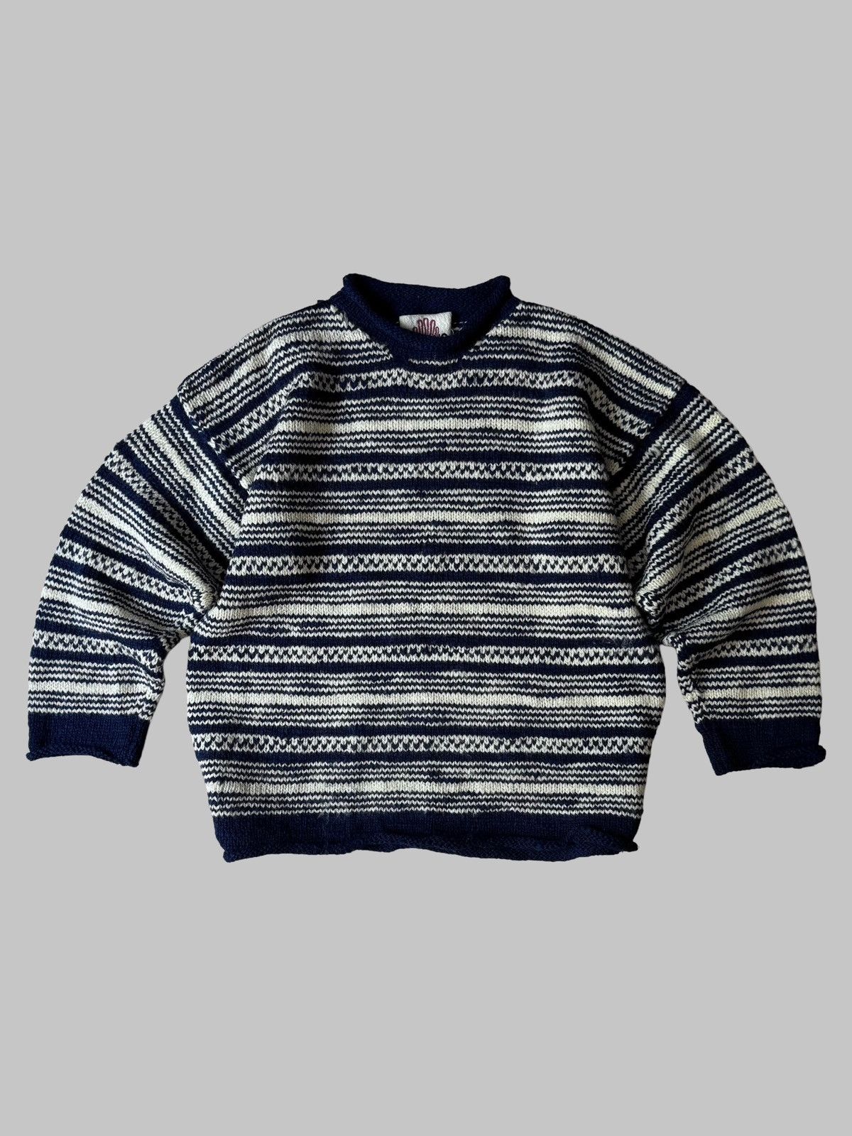 Vintage Vintage Amano Hand Made Rare Knit Sweater Size US L / EU 52-54 / 3 - 1 Thumbnail
