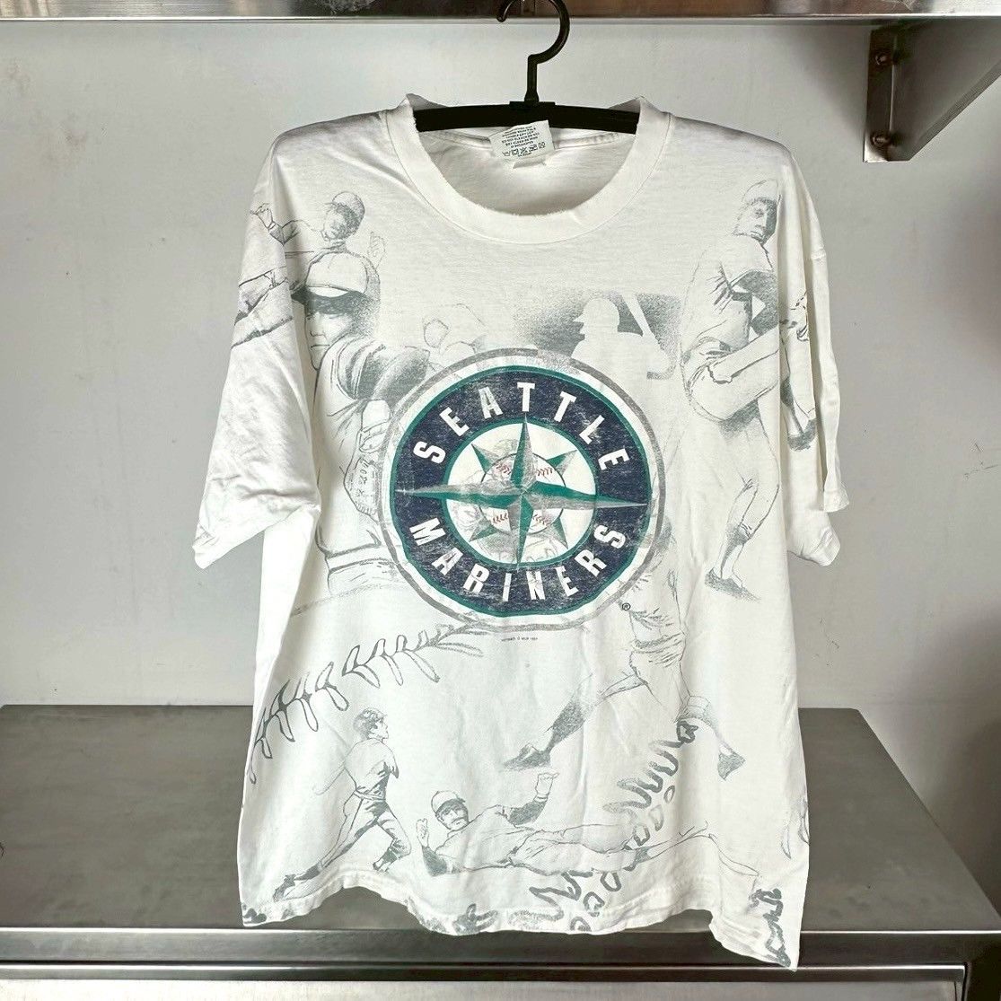 Vintage Vintage 1997 Seattle Mariners Baseball AOP MLB T-shirt Size US XL / EU 56 / 4 - 1 Thumbnail