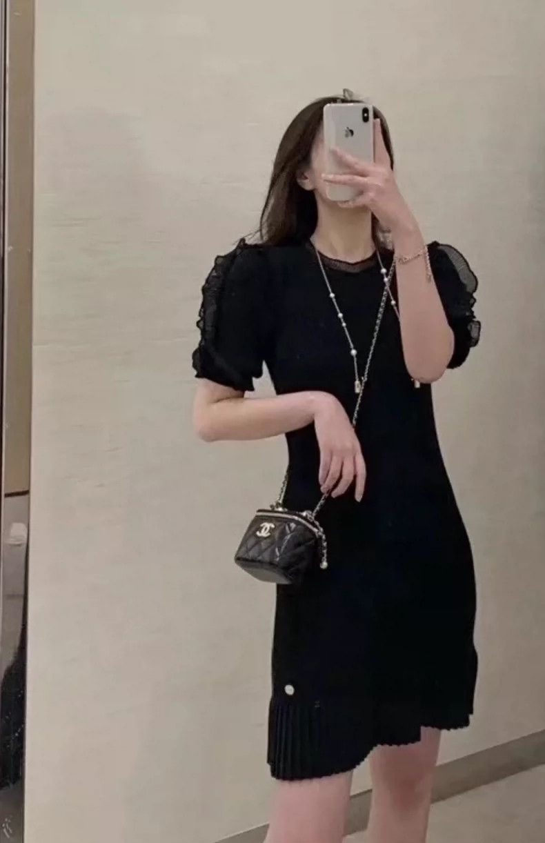 Chanel Chanel 21A black ruffled knitted dress 2504-Nextarrow Size XS / US 0-2 / IT 36-38 - 9 Thumbnail
