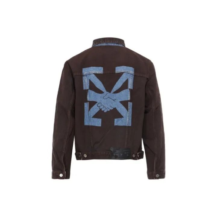 Off-White Off-White Distressed Denim Jacket with Arrow Print 0079 Size US L / EU 52-54 / 3 - 1 Thumbnail