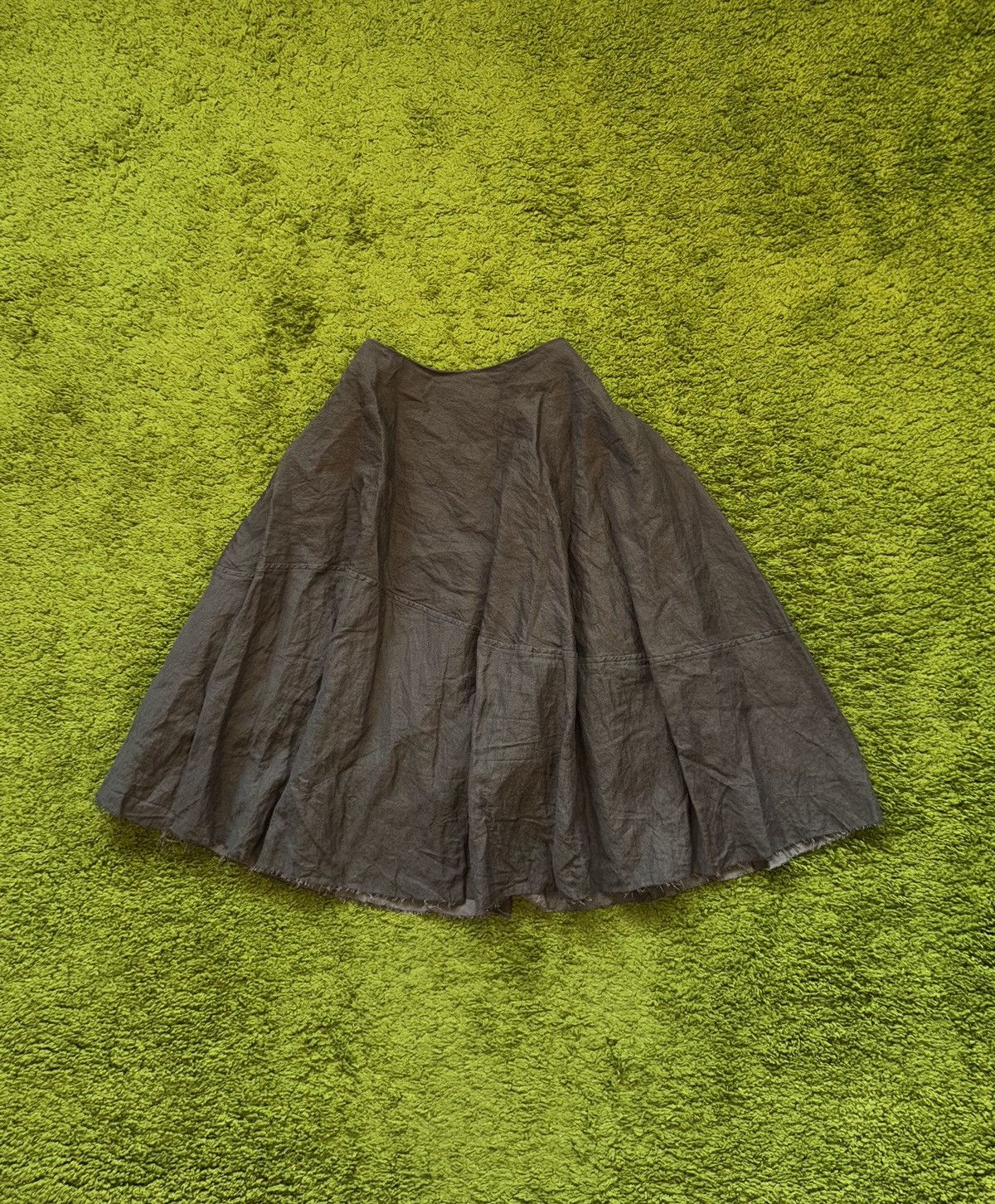Forme d’Expression avant garde wool blend midi skirt