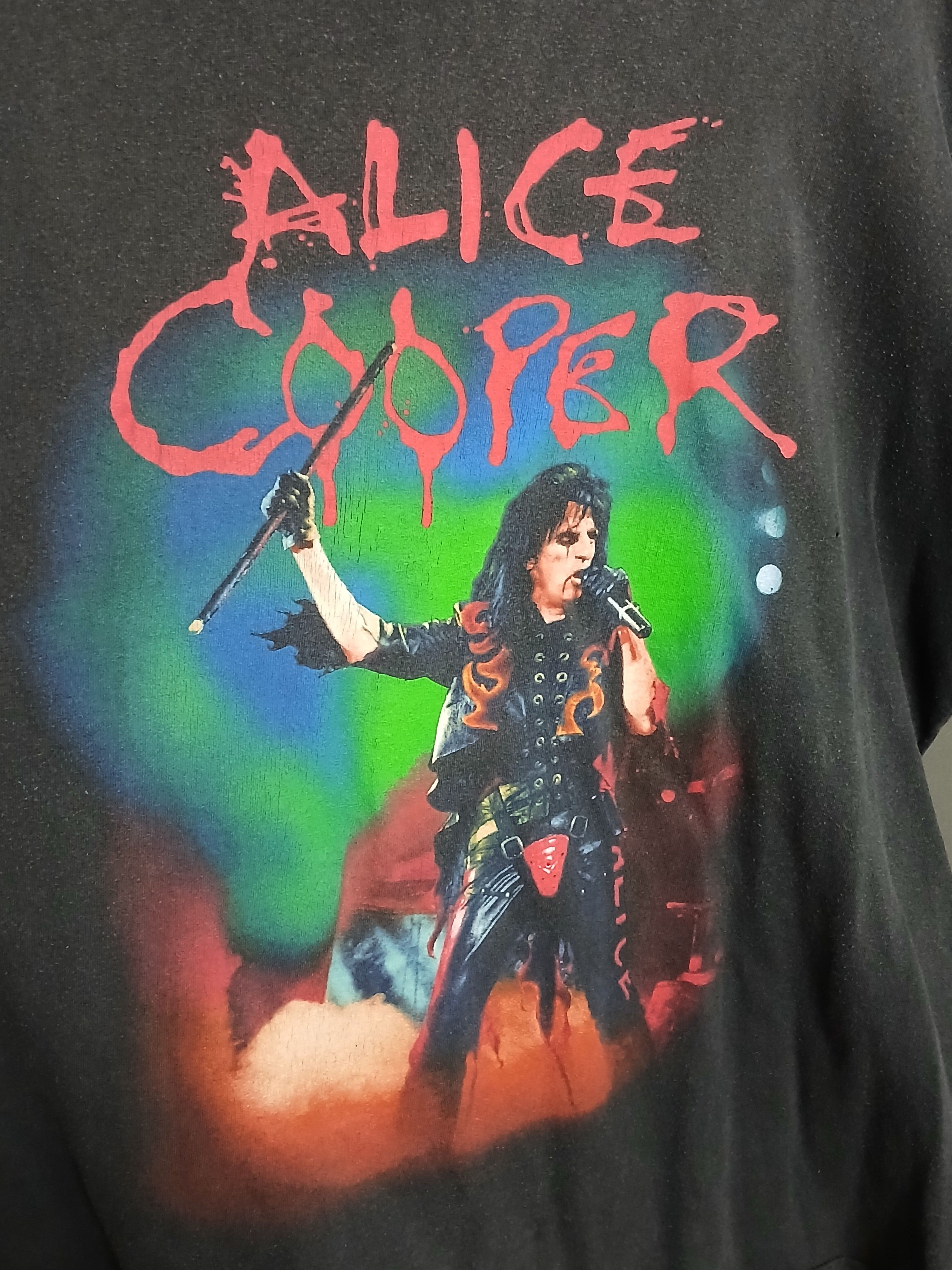 Band Tees × Vintage Vintage Alice Cooper T-Shirt Size US XL / EU 56 / 4 - 3 Thumbnail