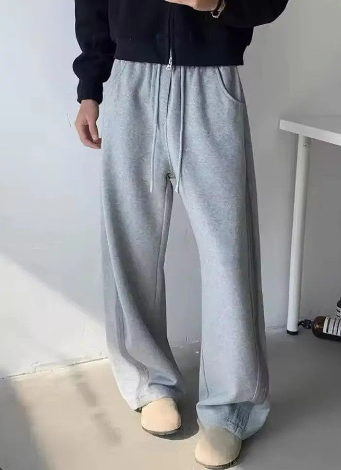 Japanese Brand Grey loose fit sweatpants baggy Size US 32 / EU 48 - 3 Thumbnail