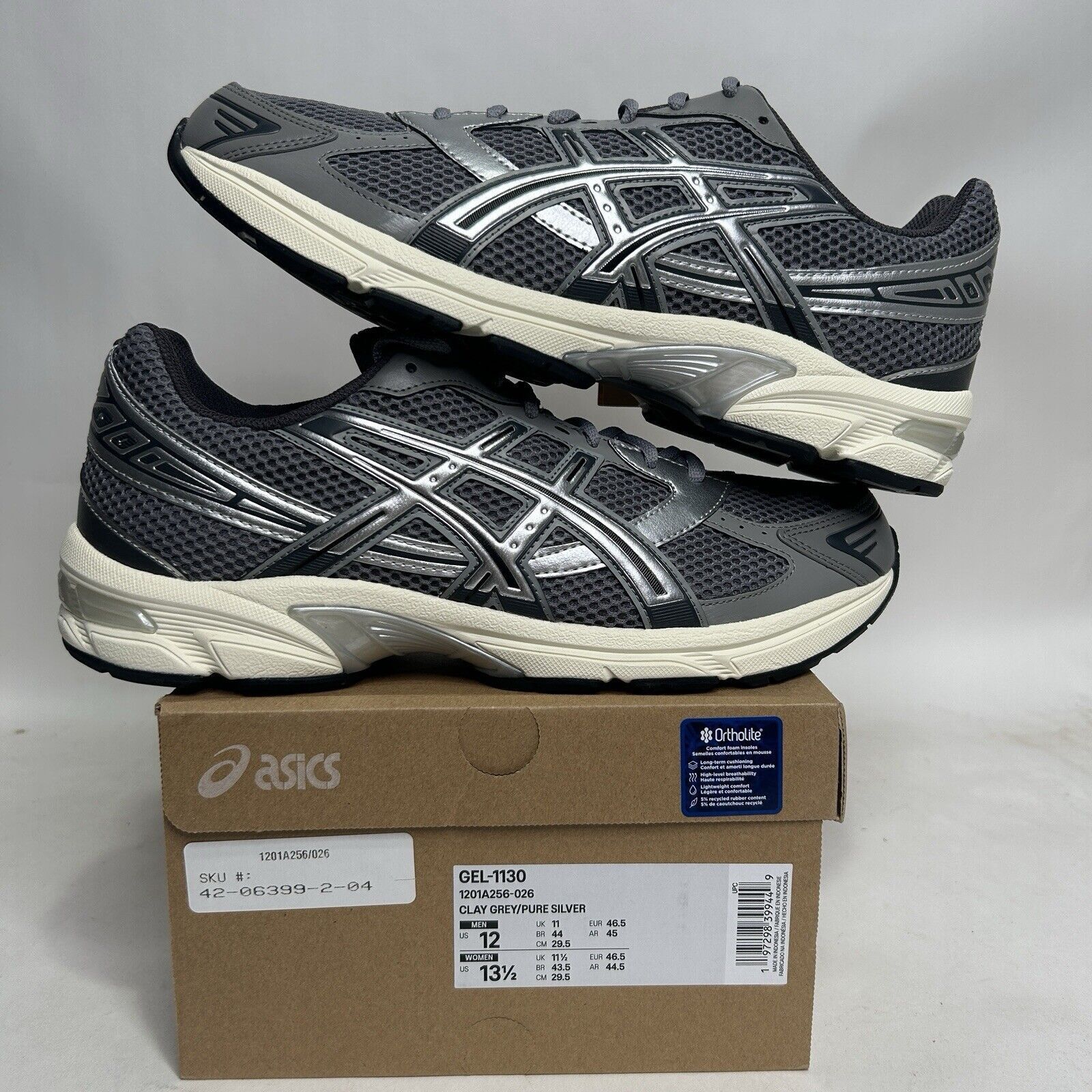 Asics ASICS Shoes Gel-1130 “Clay Grey Pure Silver” 2024 Size US 12 / EU 45 - 1 Thumbnail