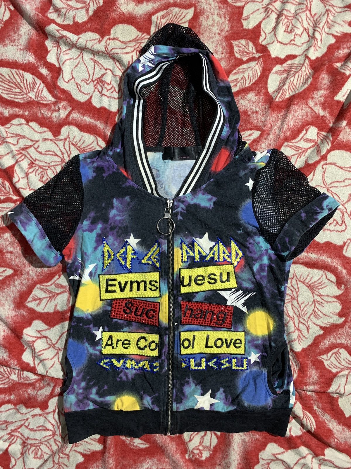 Beauty Beast × If Six Was Nine × Japanese Brand SUCHANG HOODIE ZIPPER SHORT SLEEVE PUNK STYLE Size L / US 10 / IT 46 - 1 Thumbnail