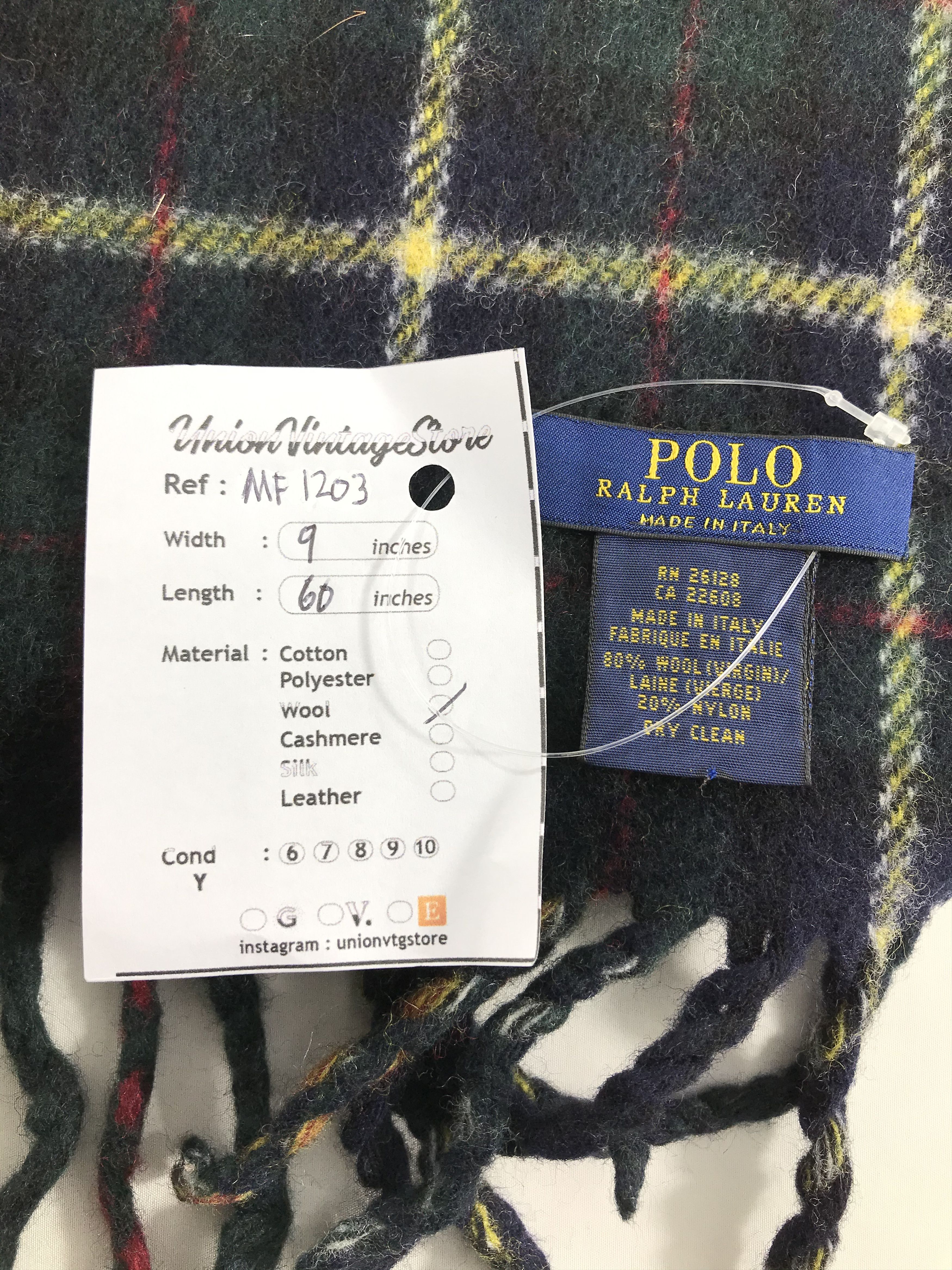 Polo Ralph Lauren Vintage Polo Ralph Lauren Scarf/Muffler/Neckwear MF1203 Size ONE SIZE - 5 Thumbnail