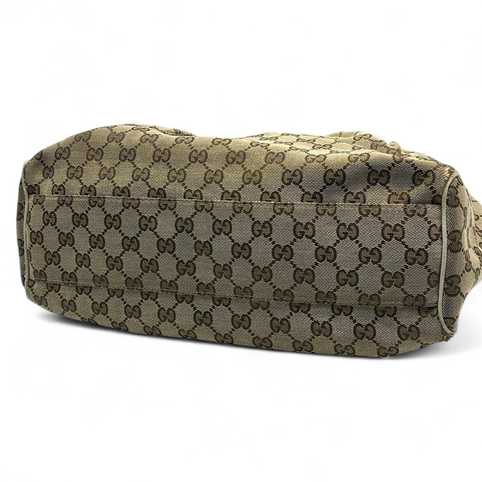 Gucci Gucci - Monogram Canvas Handbag with Leather Trim Size ONE SIZE - 7 Thumbnail