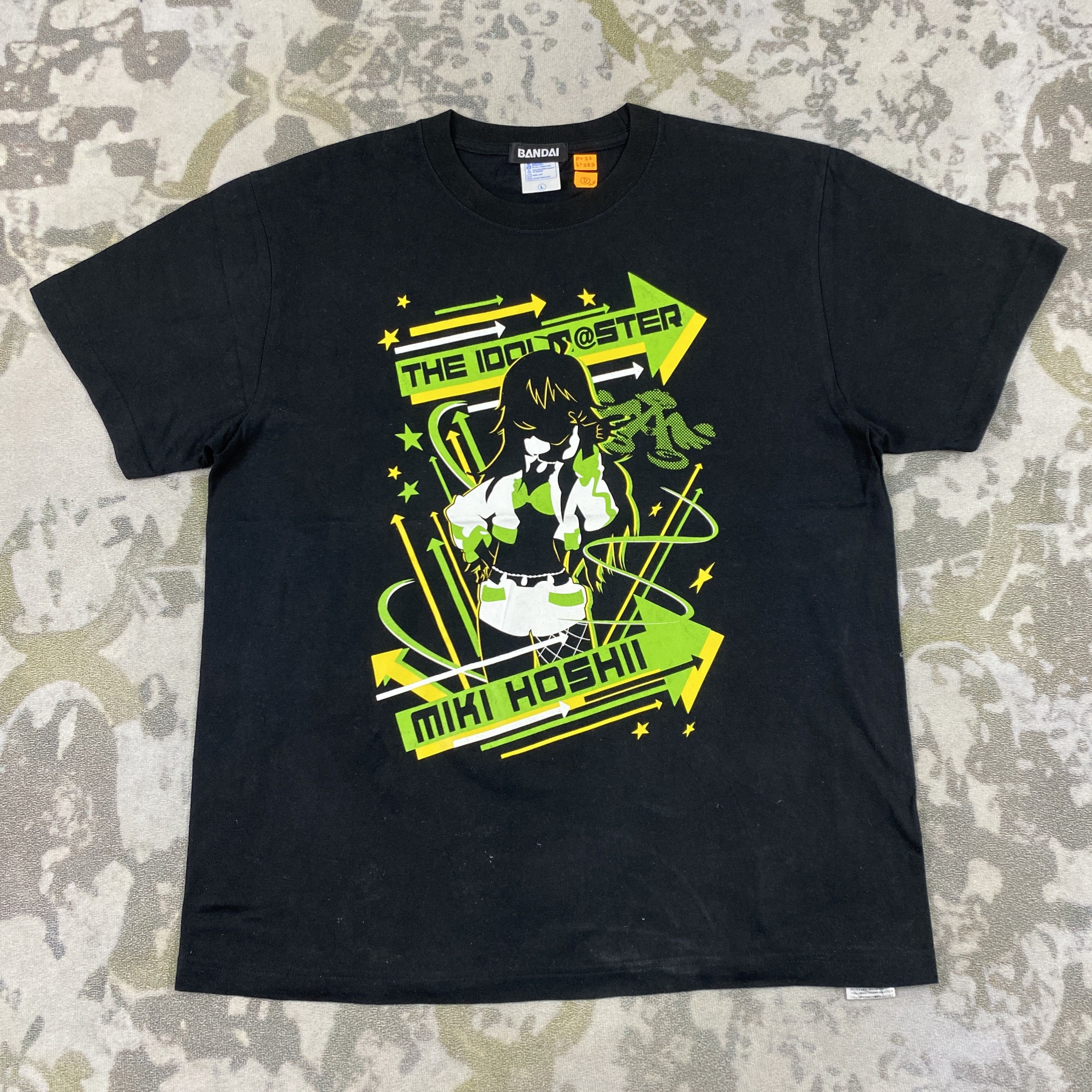 image of Vintage Anima By Bandai Miki Hoshi Large Tshirt -D020 in Black, Men's