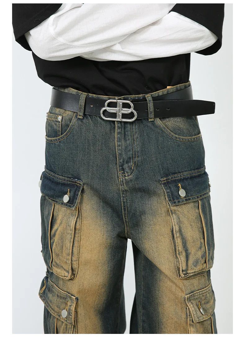 Jean × Vintage Cargo Style Baggy Jeans Multi-Pocket Size US 30 / EU 46 - 2 Thumbnail