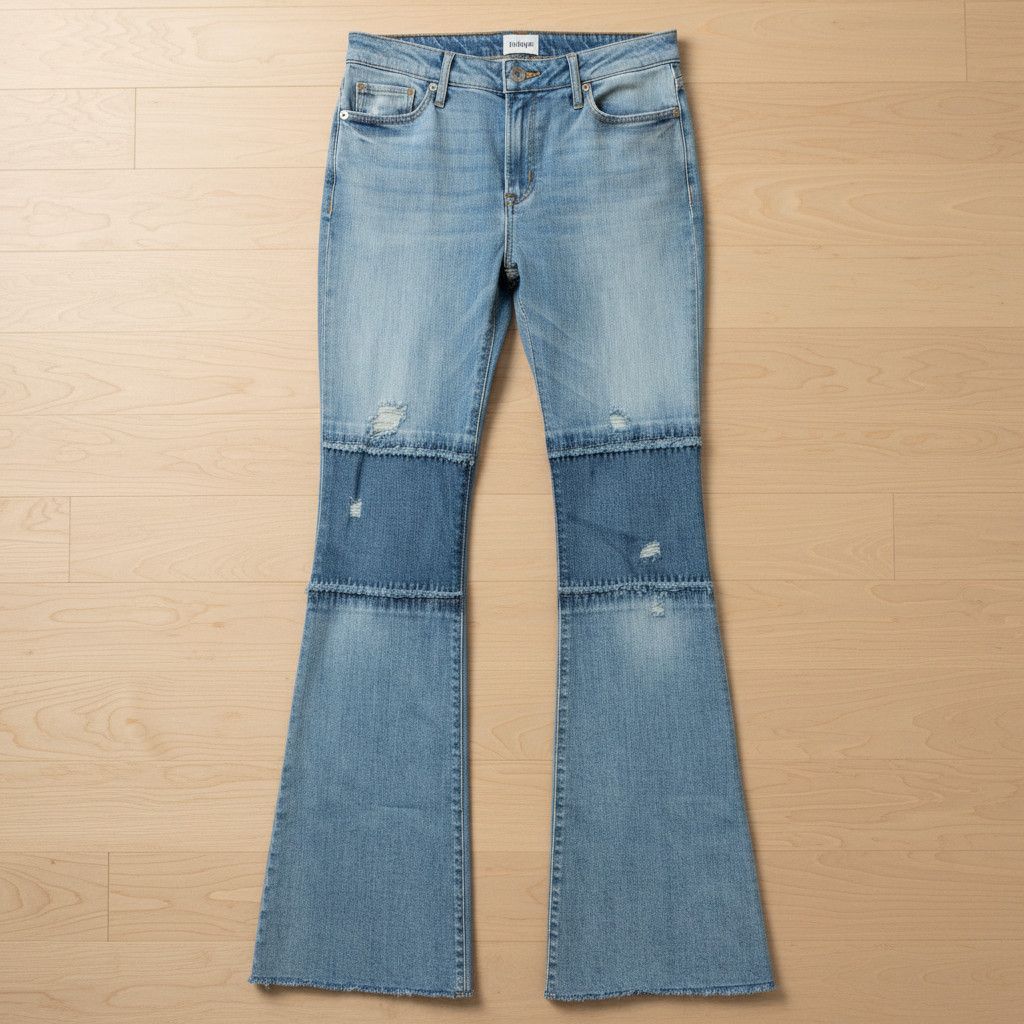 Hudson Hudson Womens Distressed Patchwork Flare Raw Hem Jeans Size 27" / US 4 / IT 40 - 1 Thumbnail