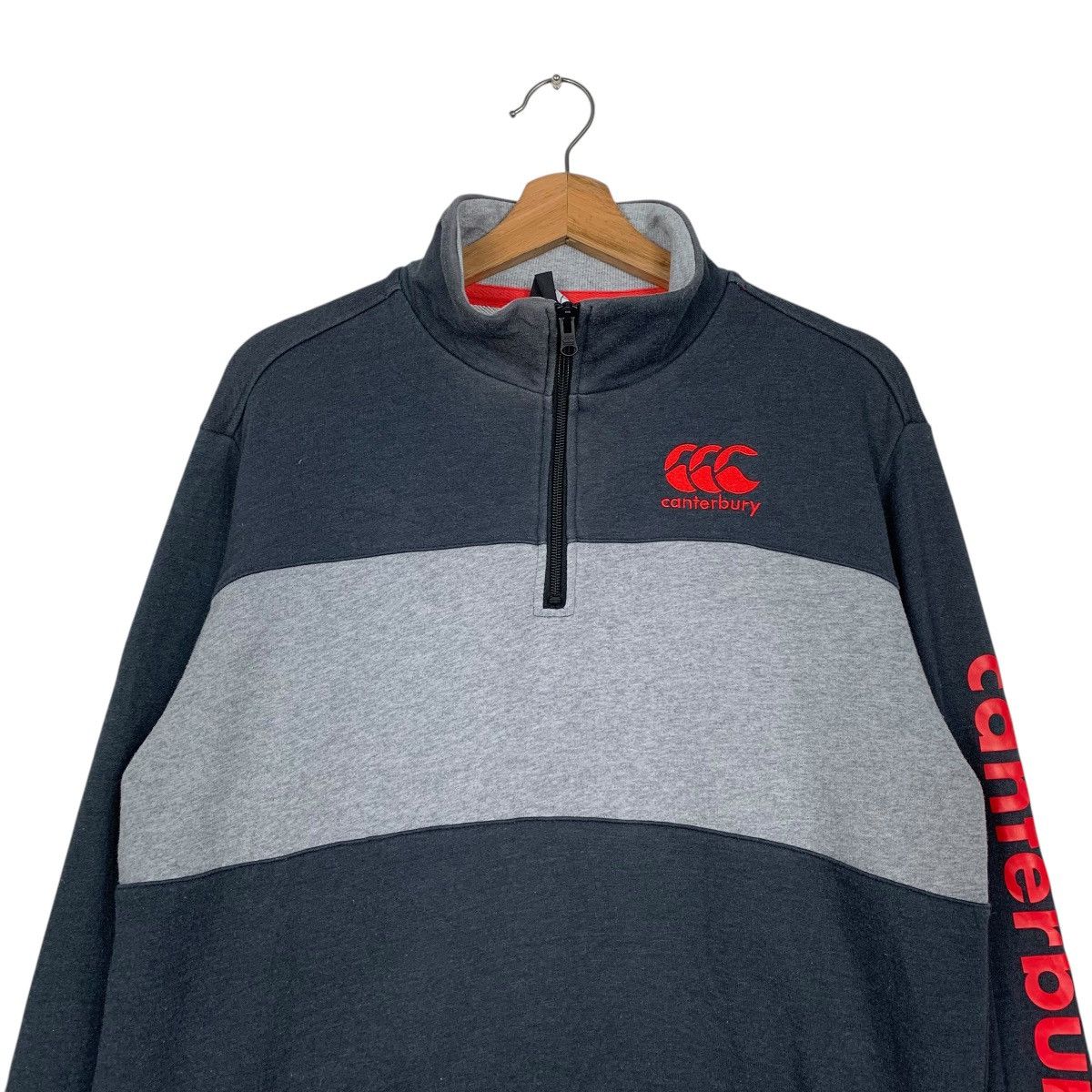 Canterbury of New Zealand Canterbury Color Block Quarter Zipper Sweater Size US L / EU 52-54 / 3 - 2 Thumbnail