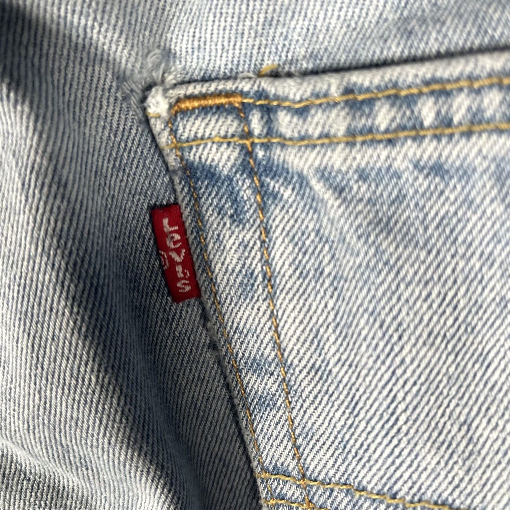 Levi's Levi's 505 Jeans Mens 41x30 Light Wash Blue Straight Regular Fit Denim Size US 42 / EU 58 - 5 Thumbnail