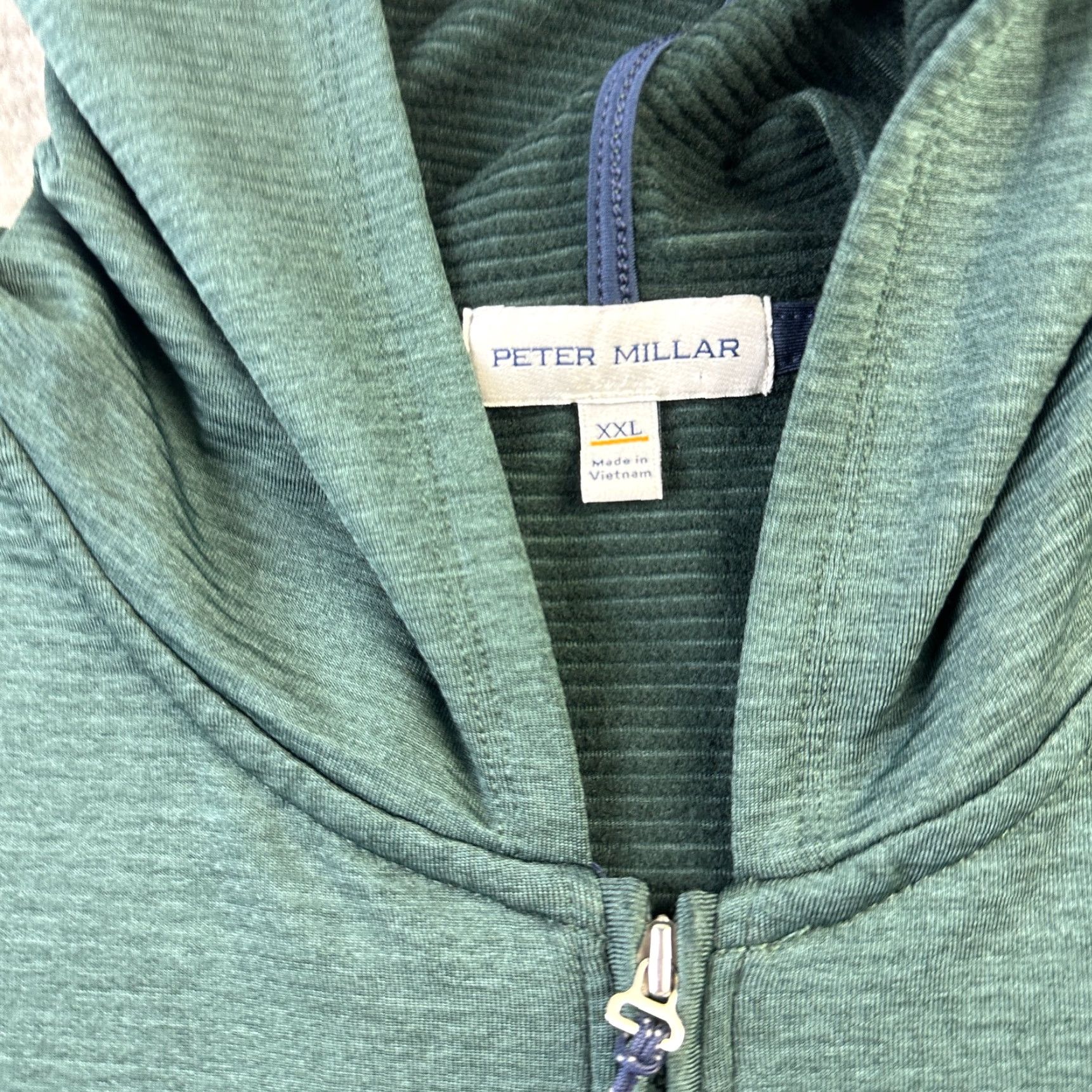 Peter Millar Peter Millar Hoodie Mens 2XL Green Beaumont Performance Golf Crown Sport Hooded Full Zip Ski Sports Mens Size US XXL / EU 58 / 5 - 7 Thumbnail