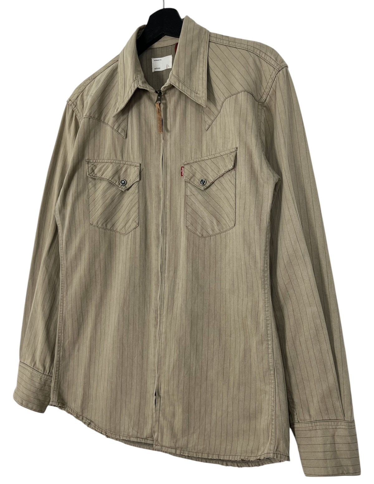 Levi's Vintage Distressed Levis Western Zipper Shirt Size US L / EU 52-54 / 3 - 4 Thumbnail