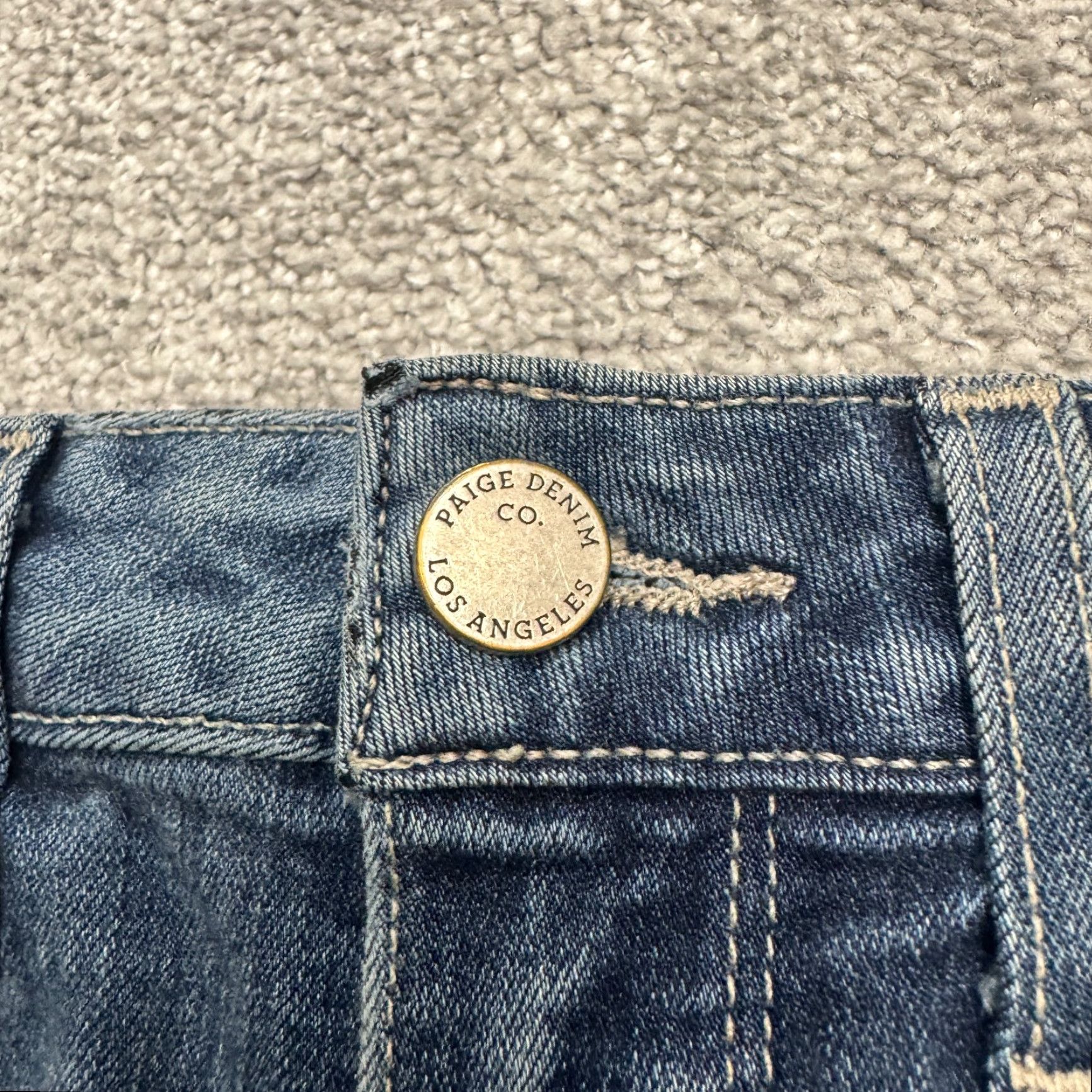 Paige Paige Verdugo Crop Denim Jeans Womens 25 Blue Medium Wash Mid Rise 26x26 Jeans Women Size 42" / US 20 - 3 Thumbnail