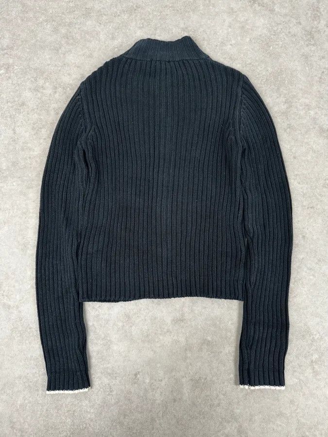 Armani Armani Navy Buttoned Turtleneck Wool Sweater Size S / US 4 / IT 40 - 4 Thumbnail