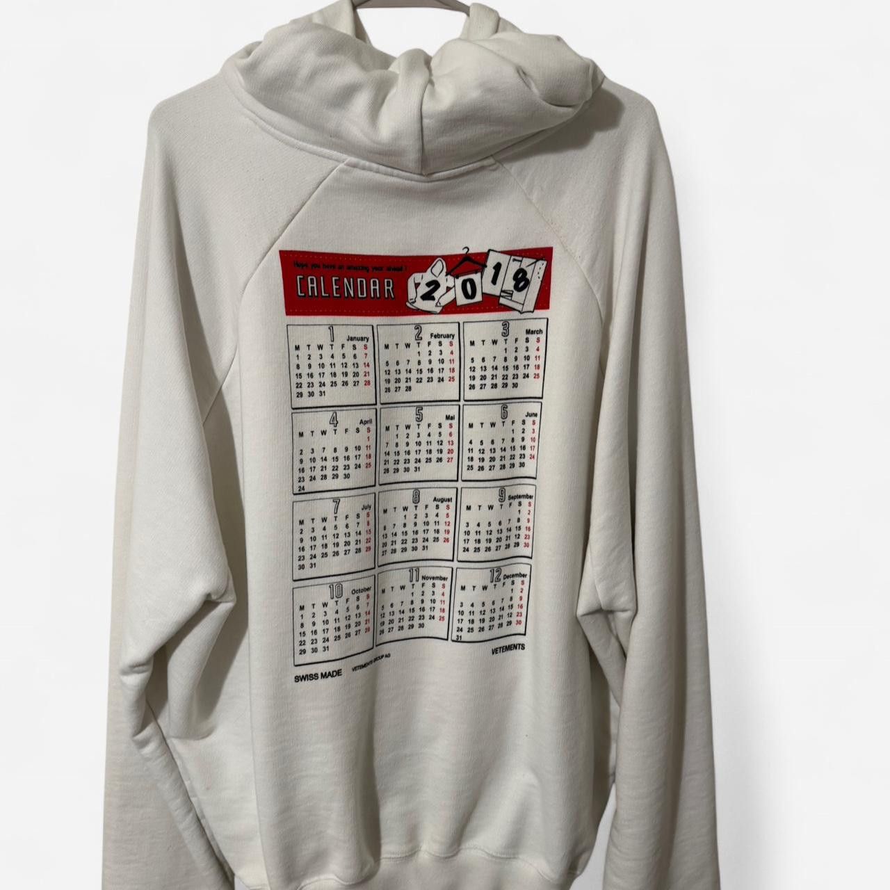 Vetements VETEMENTS CALENDAR HOODIE ZIP UP 2018 Size US S / EU 44-46 / 1 - 2 Thumbnail