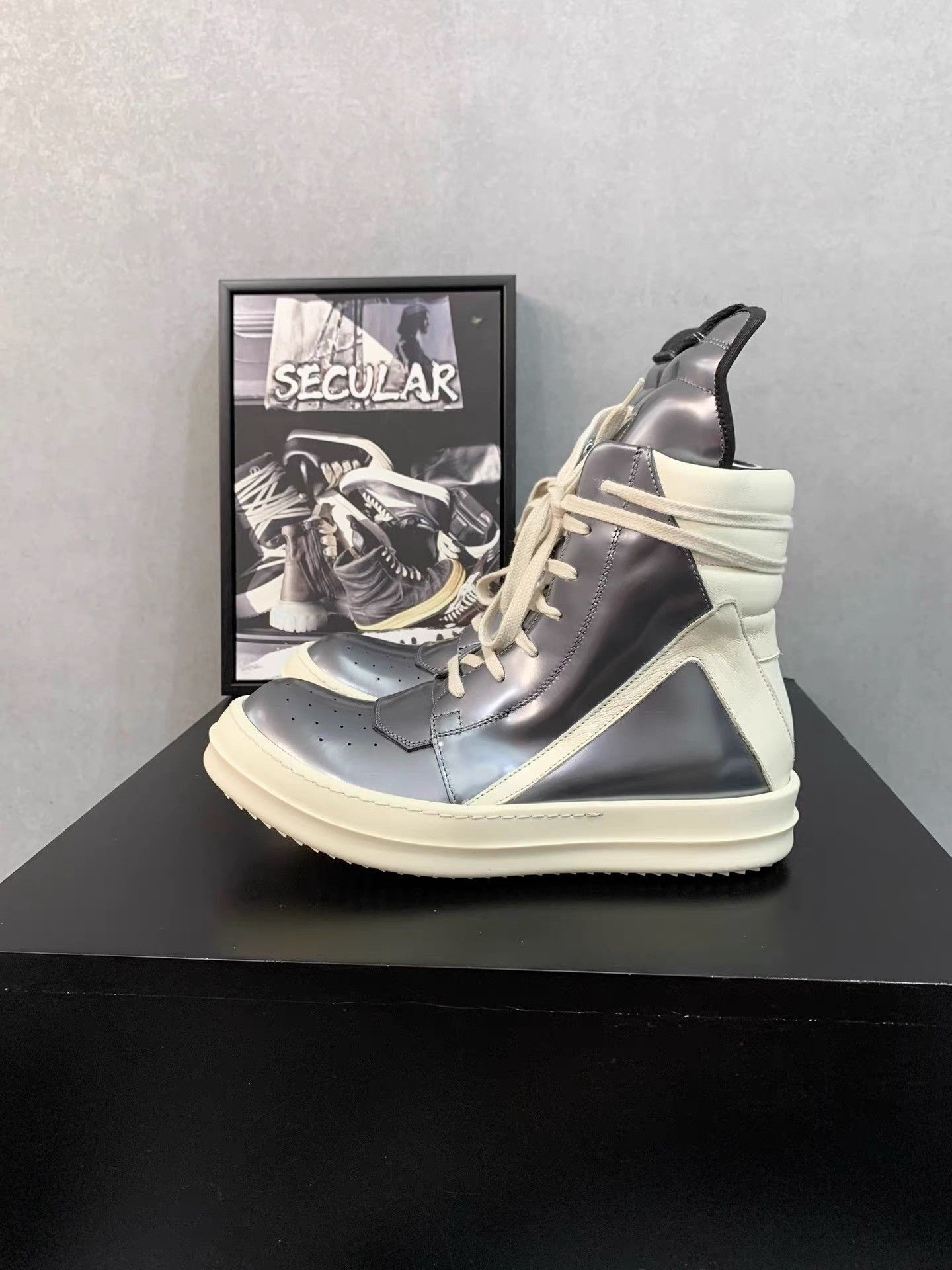 Rick Owens Rick Owens Mainline Geobasket Mirror Inverted Triangle K34 Size US 5.5 / IT 35.5 - 2 Thumbnail