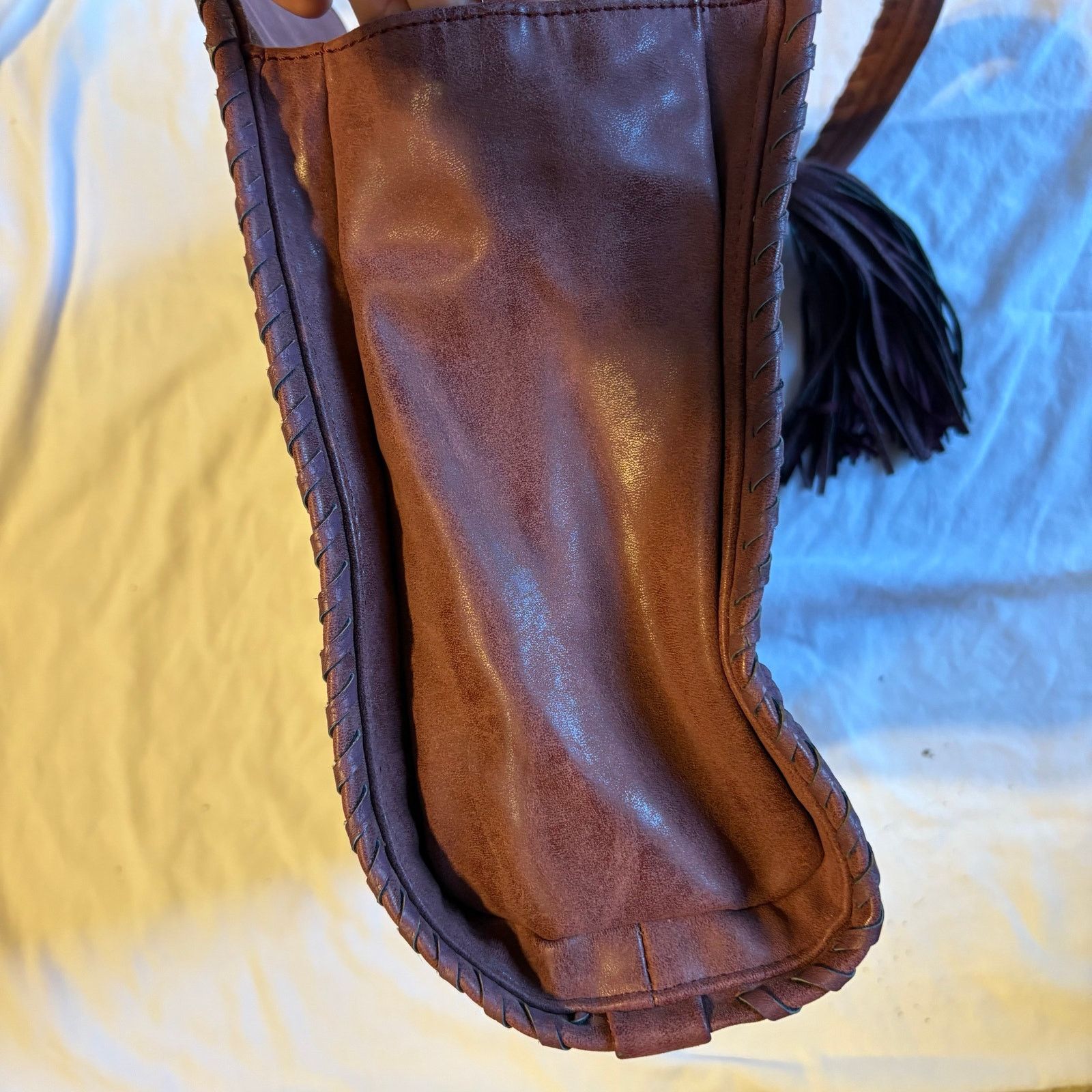 Steve Madden Steven by Steve Madden Genuine Leather Boho Tote Handbag Size ONE SIZE - 5 Thumbnail