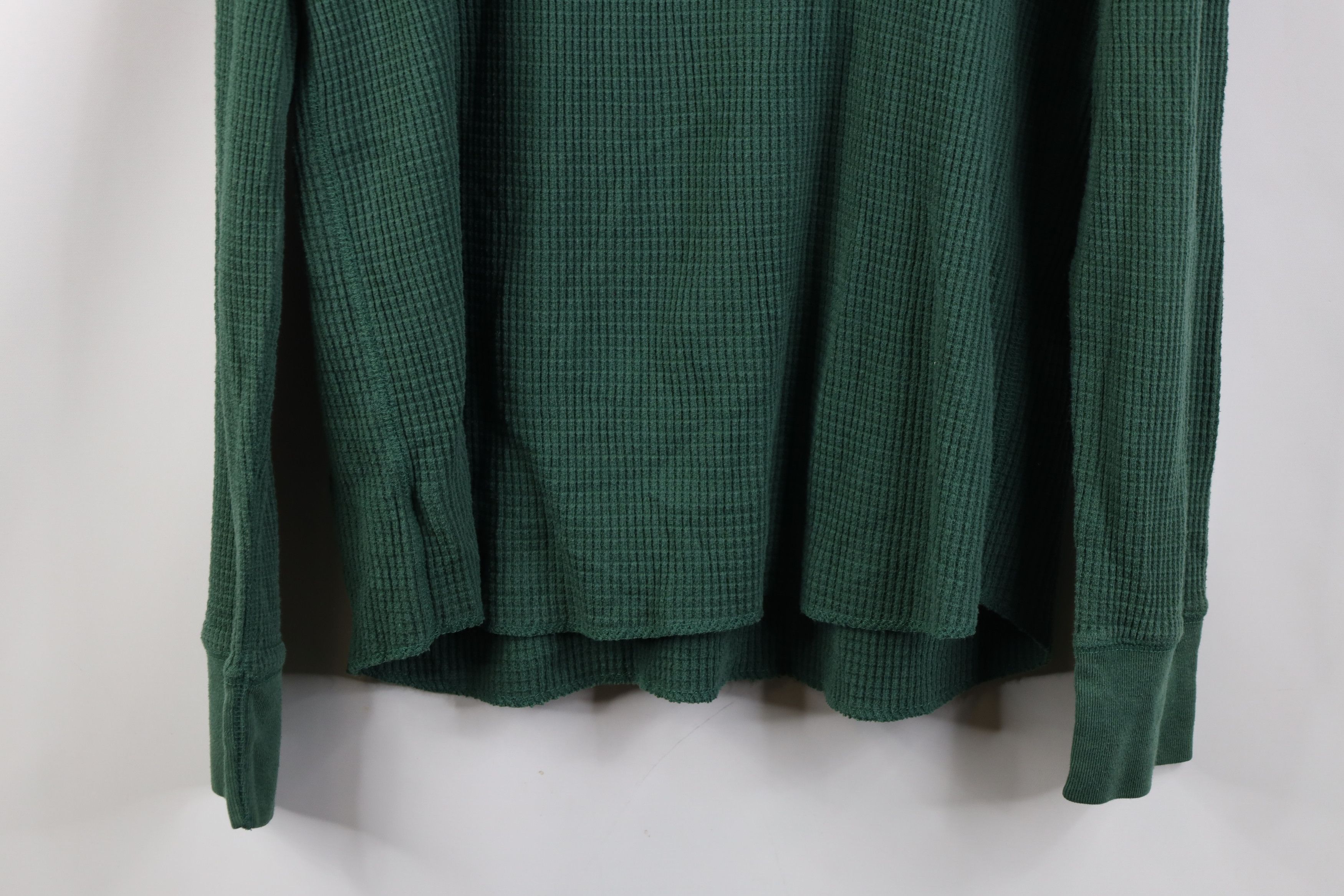 Gap Vintage Y2K Gap Waffle Knit Long Sleeve T-Shirt Green Size US L / EU 52-54 / 3 - 12 Thumbnail
