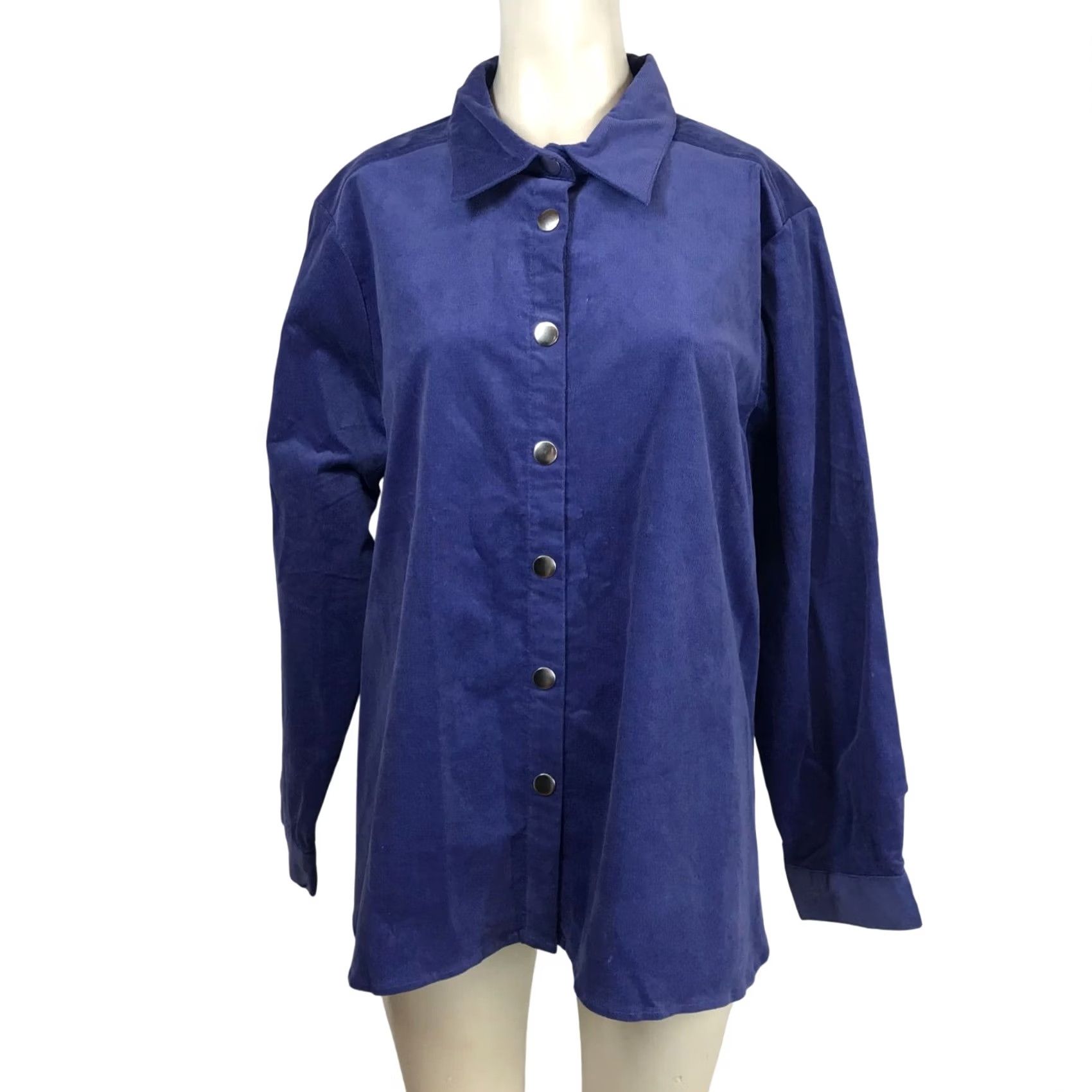 Vintage APPLESEED'S - WOMENS PETITES XL BLUE LONG SLEEVE SHIRT Size XL / US 12-14 / IT 48-50 - 2 Thumbnail
