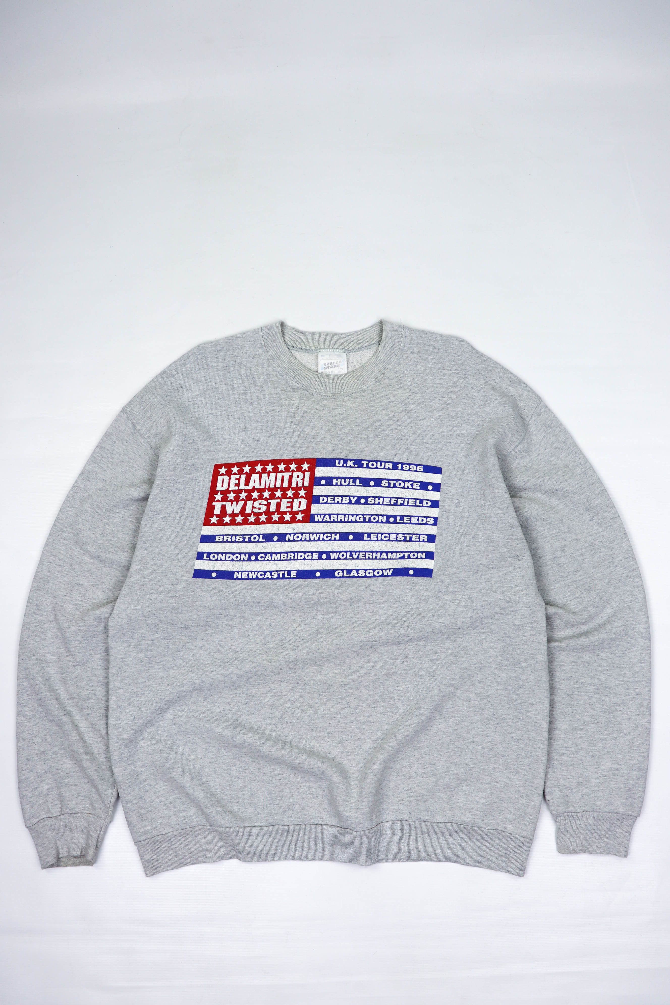 image of Band Tees x Rock T Shirt Del Amitri Vintage 90's Twisted 1995 Uk Tour Rock Sweatshirt in Grey (Size