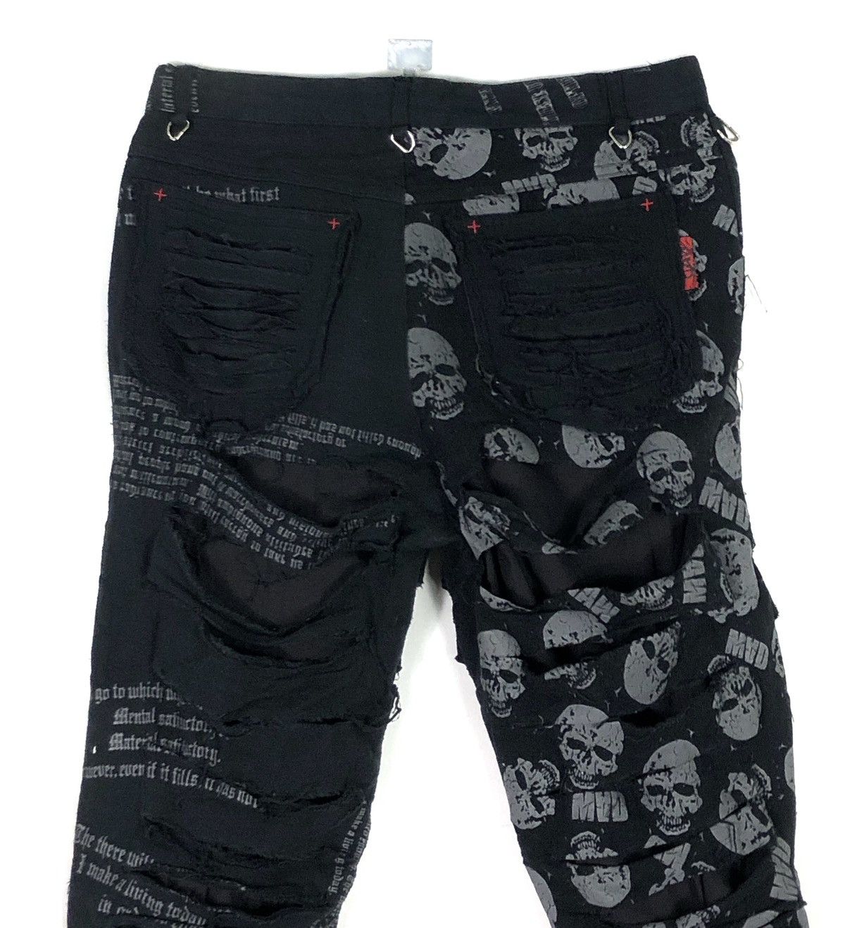 Japanese Brand RARE🔥MADPUNK JAPAN BONDAGE DAMAGE STYLE PANTS Size US 31 - 17 Thumbnail