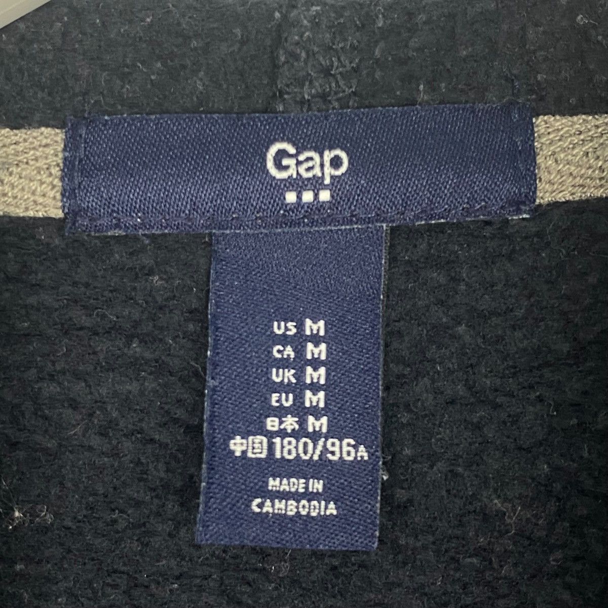 Other Vintage GAP Hoodie Full Zip Big Embroidered Black Size L Size US L / EU 52-54 / 3 - 5 Thumbnail