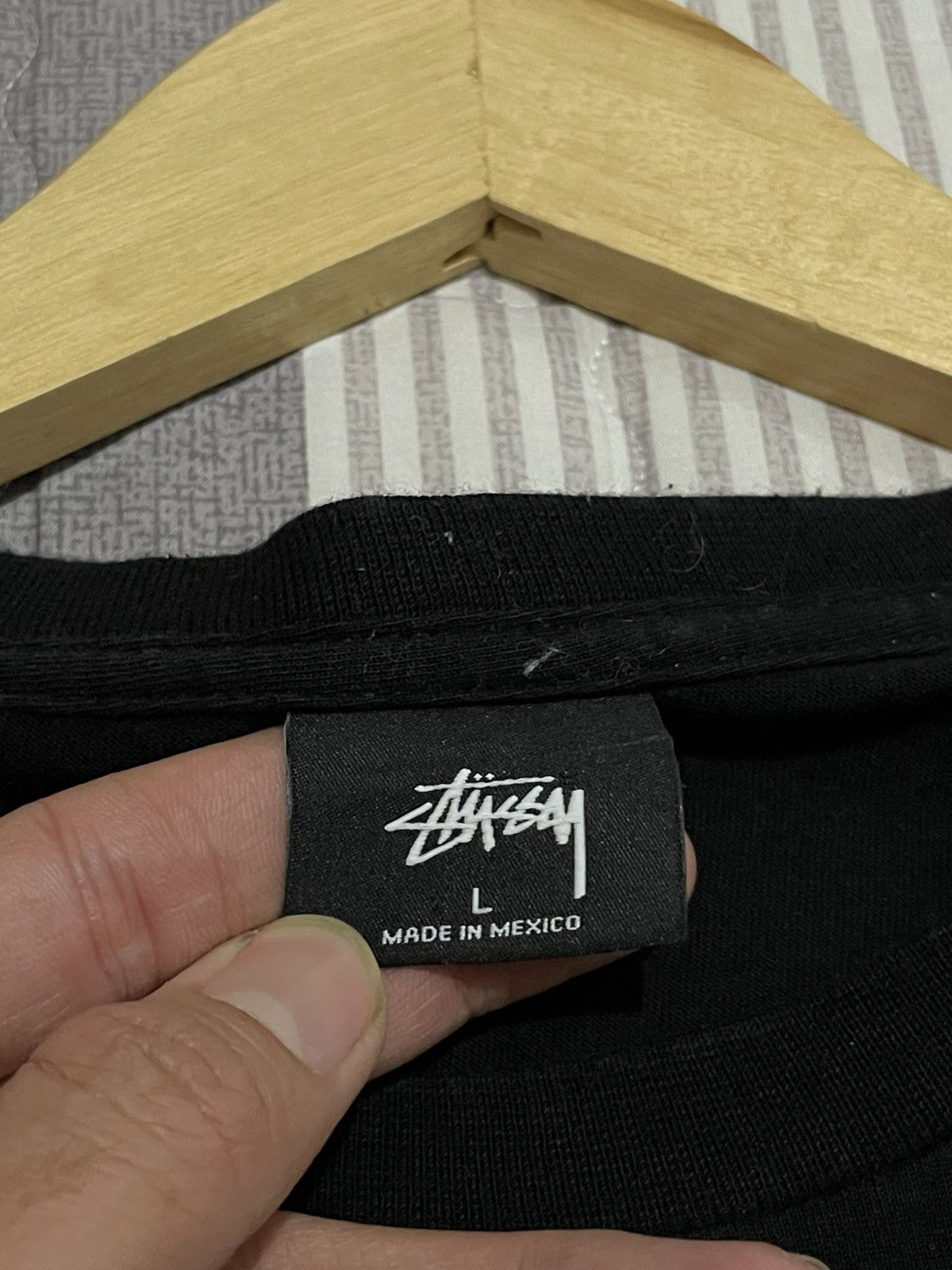Stussy Stussy lS black big logo Size US XL / EU 56 / 4 - 7 Thumbnail