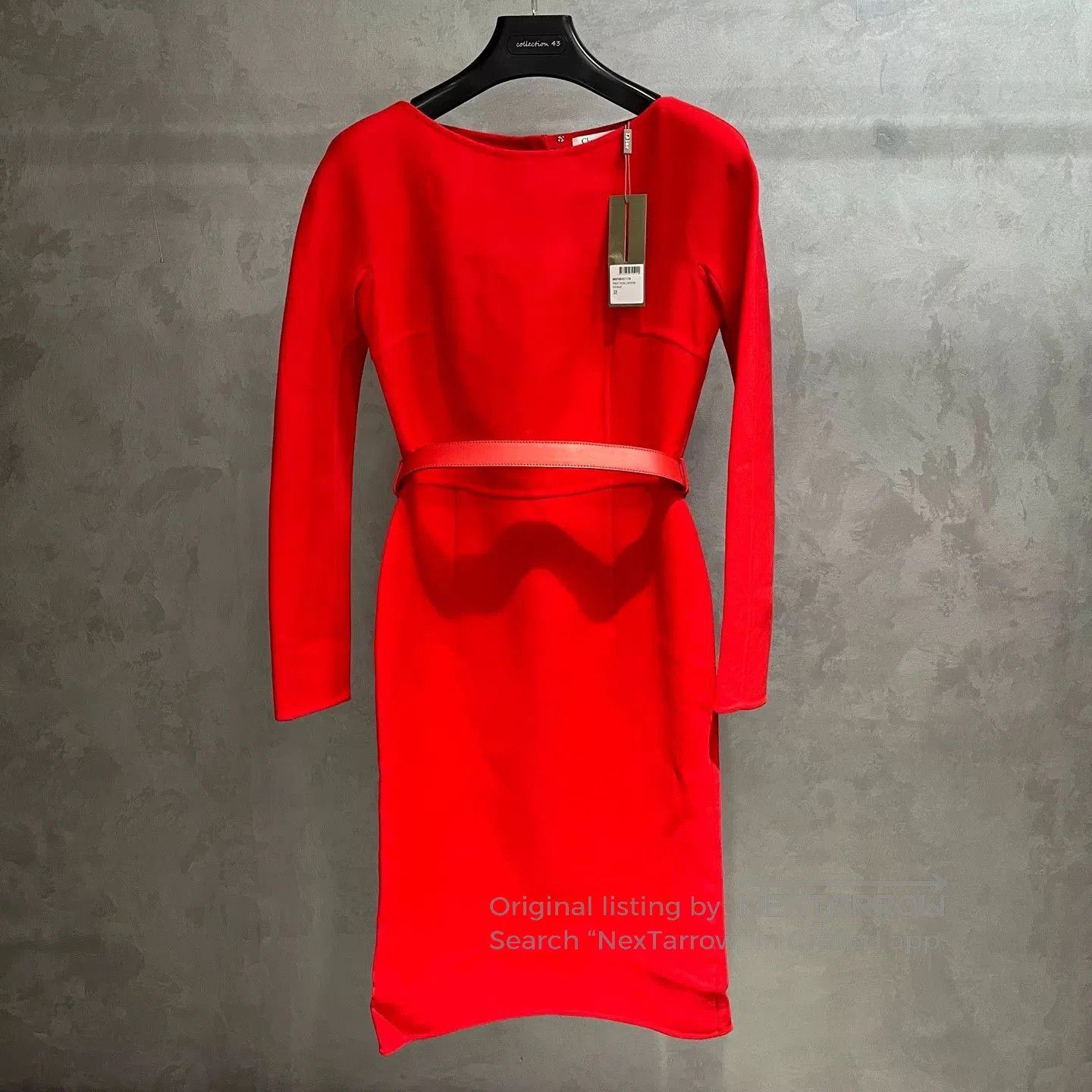 Dior dior red long sleeve belted dress. Size US M / EU 48-50 / 2 - 1 Thumbnail