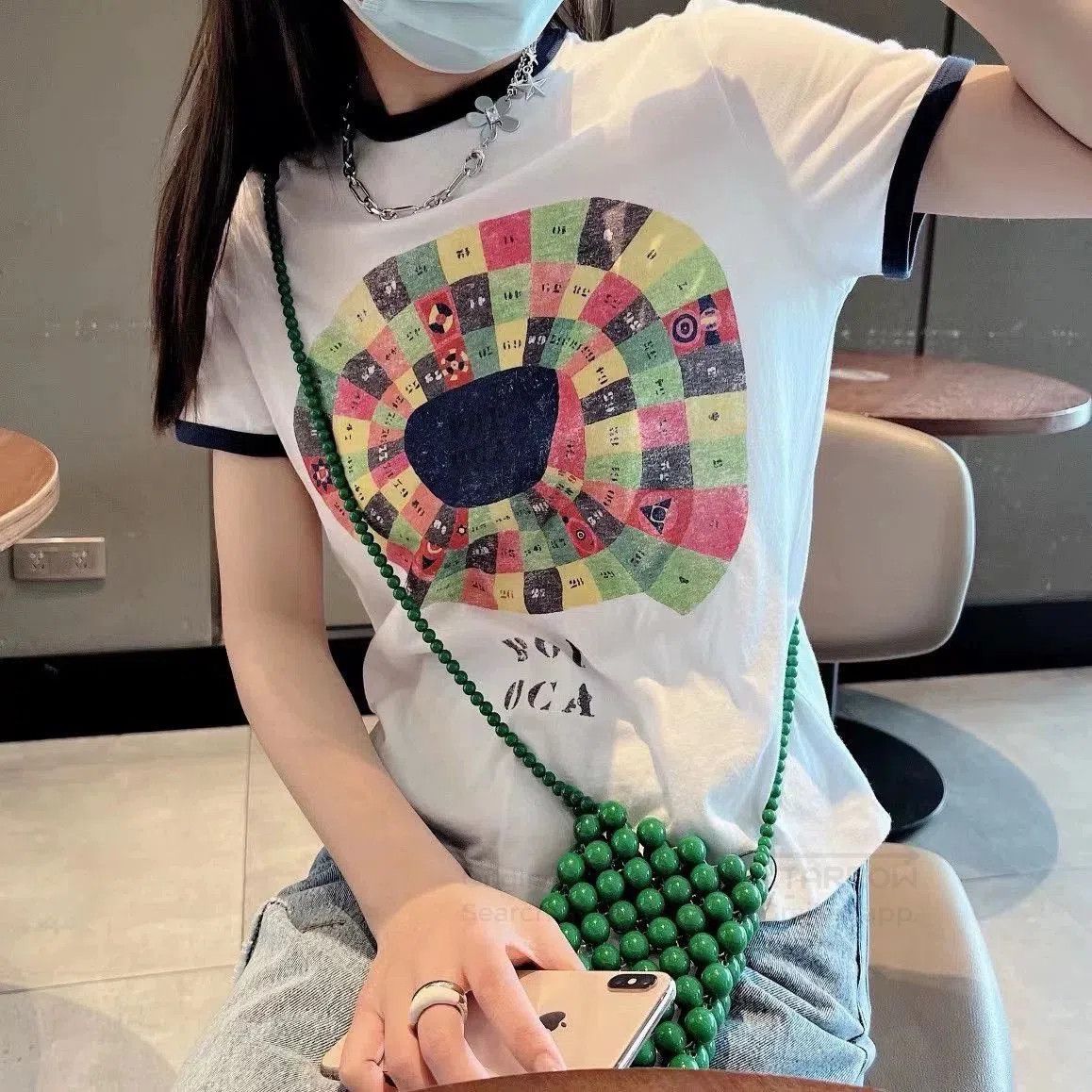 Dior Dior Roundel Print Colorblock T-shirt. Size XS / US 0-2 / IT 36-38 - 8 Thumbnail