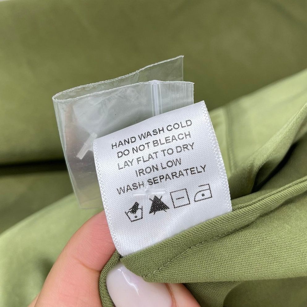 Camila Coelho NWT Priscilla Mini Dress in Sage Satin XL