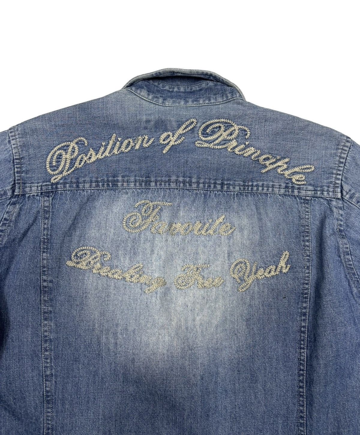 If Six Was Nine 🔥SCHLUSSEL BUTTON UP WESTERN DENIM SHIRT Size US S / EU 44-46 / 1 - 5 Thumbnail