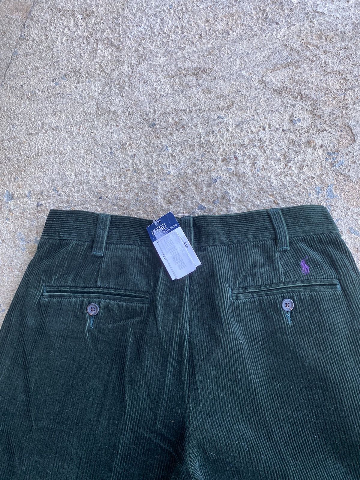 Polo Ralph Lauren × Vintage Vintage Y2K Polo Ralph Lauren NWT Green Corduroy Pants Size US 28 / EU 44 - 2 Thumbnail