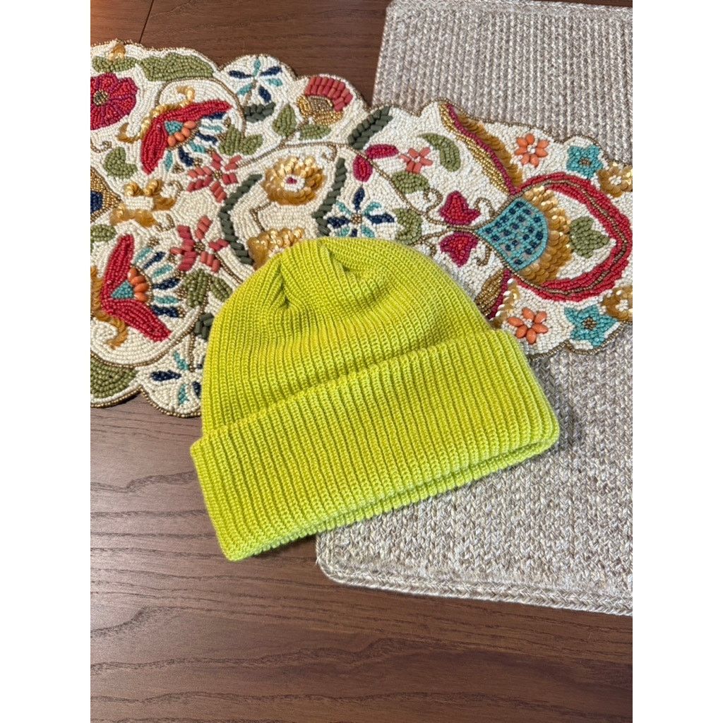 Supreme Supreme Loose Gauge Script Logo Knit Beanie Lime Green FW24 Size ONE SIZE - 2 Thumbnail