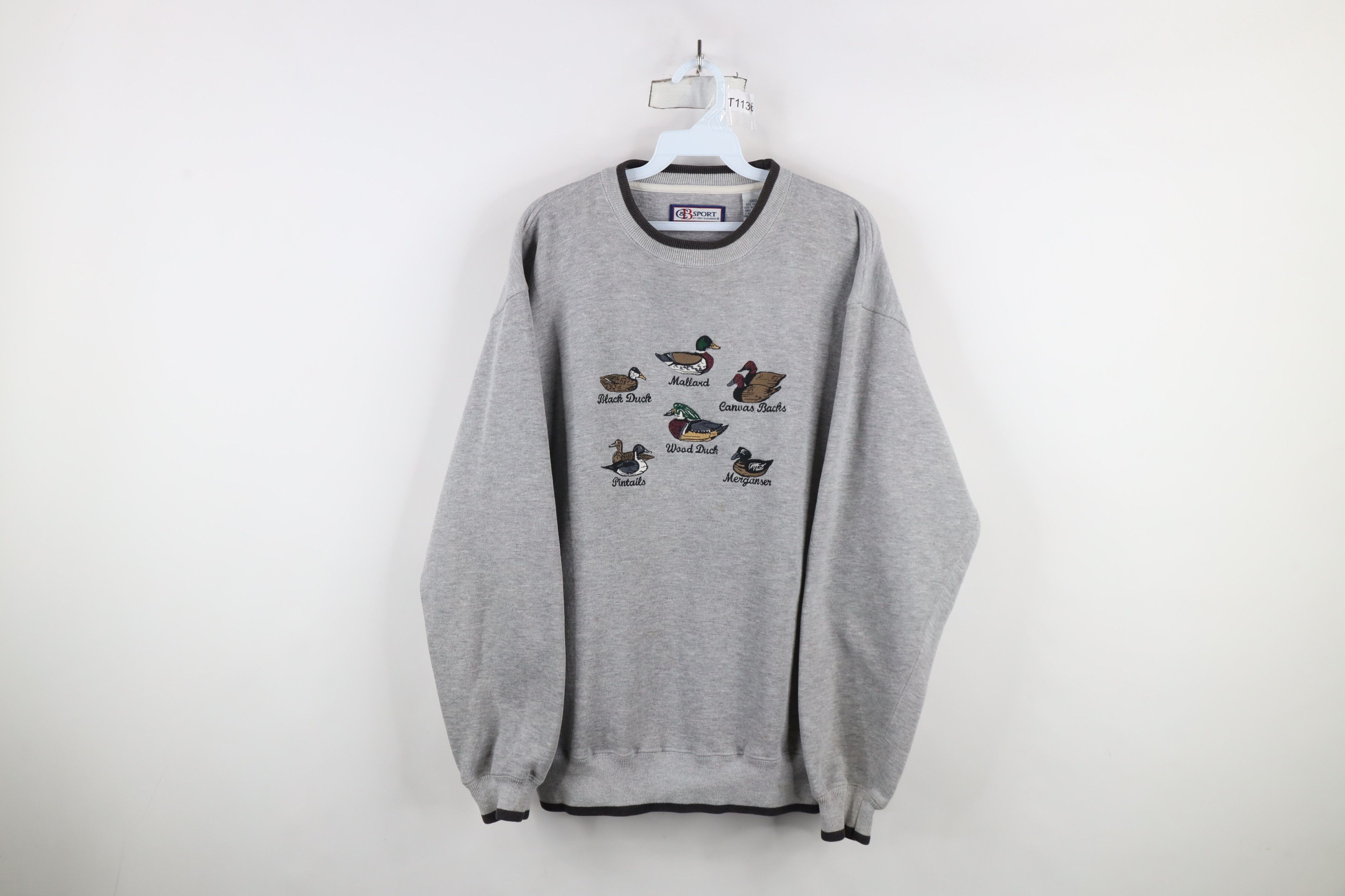 Vintage Vintage 90s Streetwear Nature Duck Crewneck Sweatshirt Size US L / EU 52-54 / 3 - 1 Thumbnail