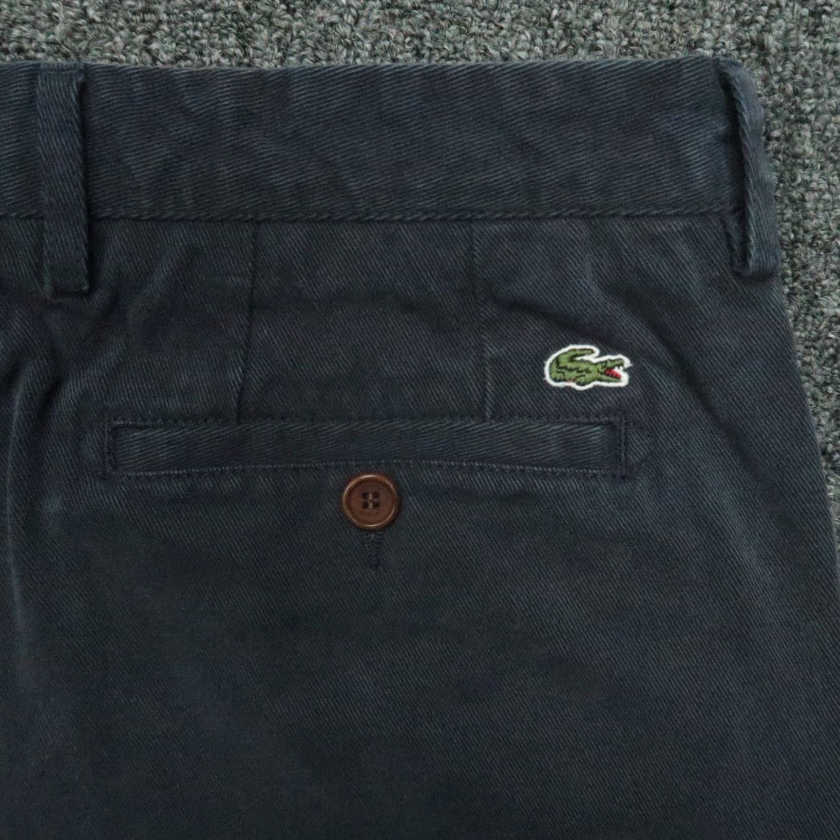 Lacoste Vintage Lacoste Men's Pants 30x32 Blue Cotton Regular Fit Flat Front Straight Trousers Size US 30 / EU 46 - 5 Thumbnail