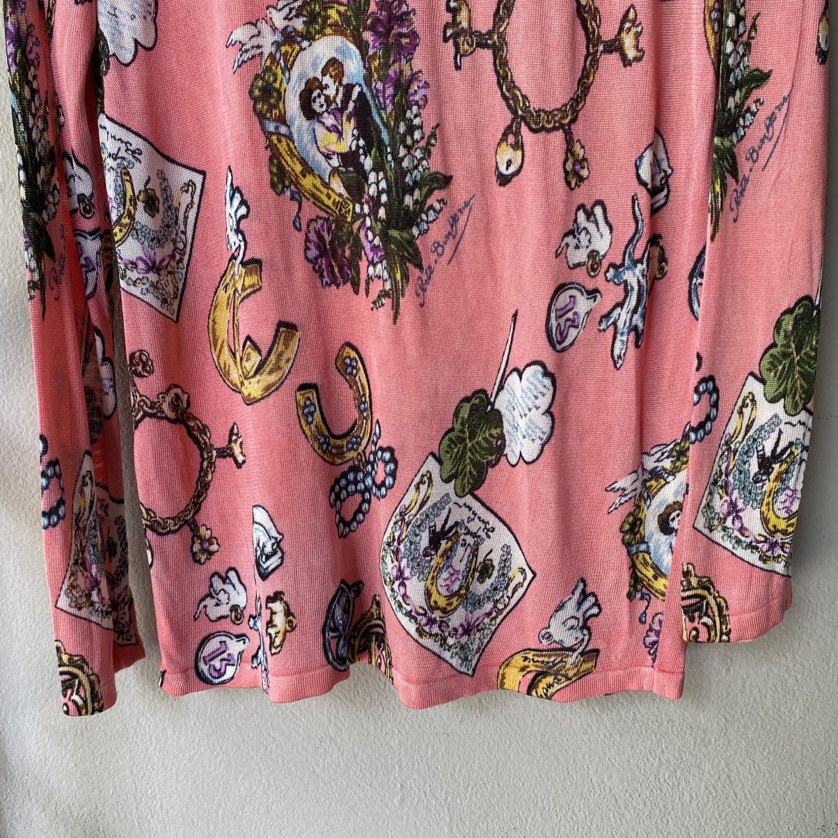Karl Lagerfeld Karl Lagerfeld Pink Graphic Print Long Sleeve Top Size S / US 4 / IT 40 - 3 Thumbnail